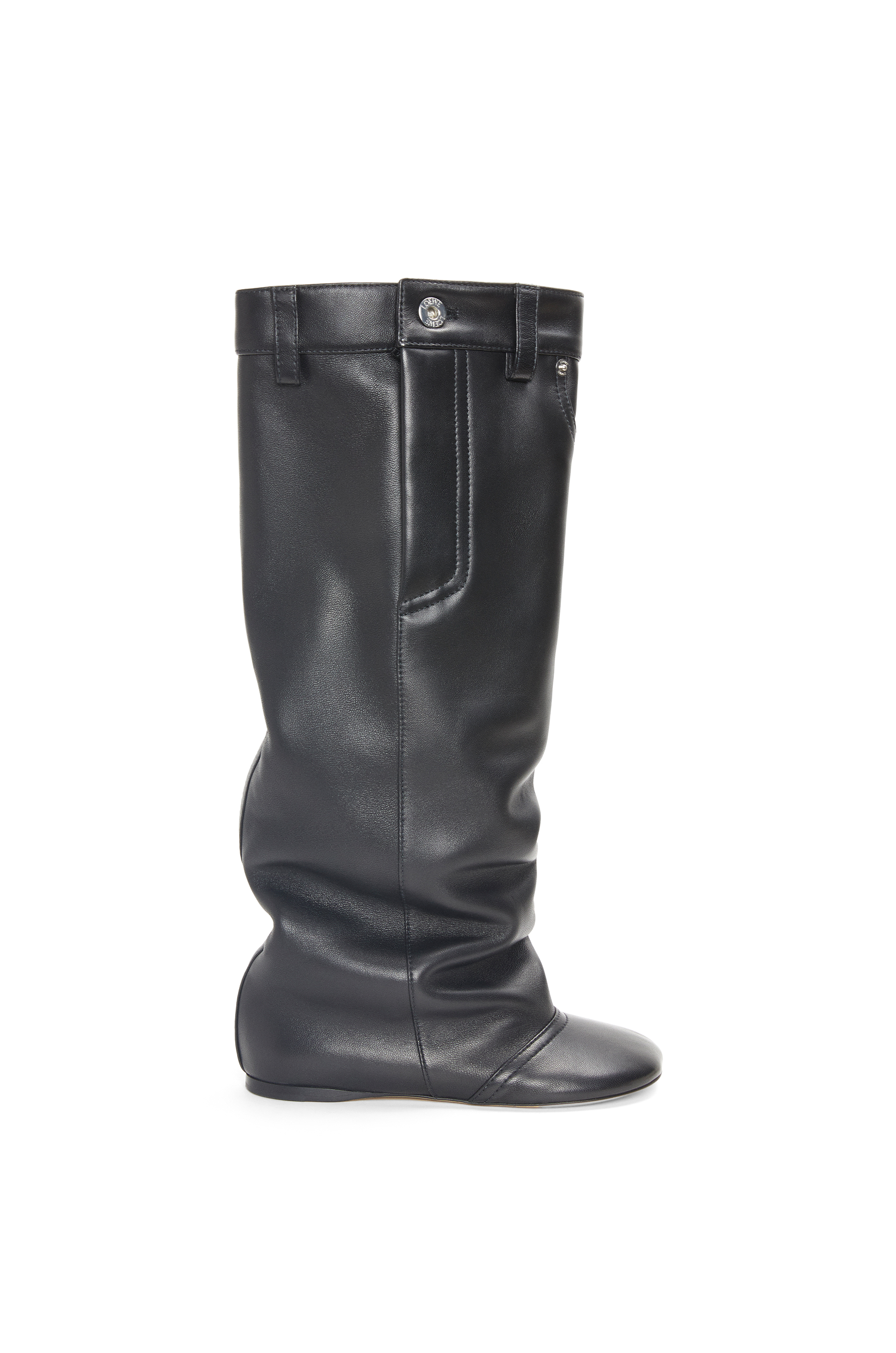 LOEWE 26S ANKLE BOOTS IN GRAY FABRIC