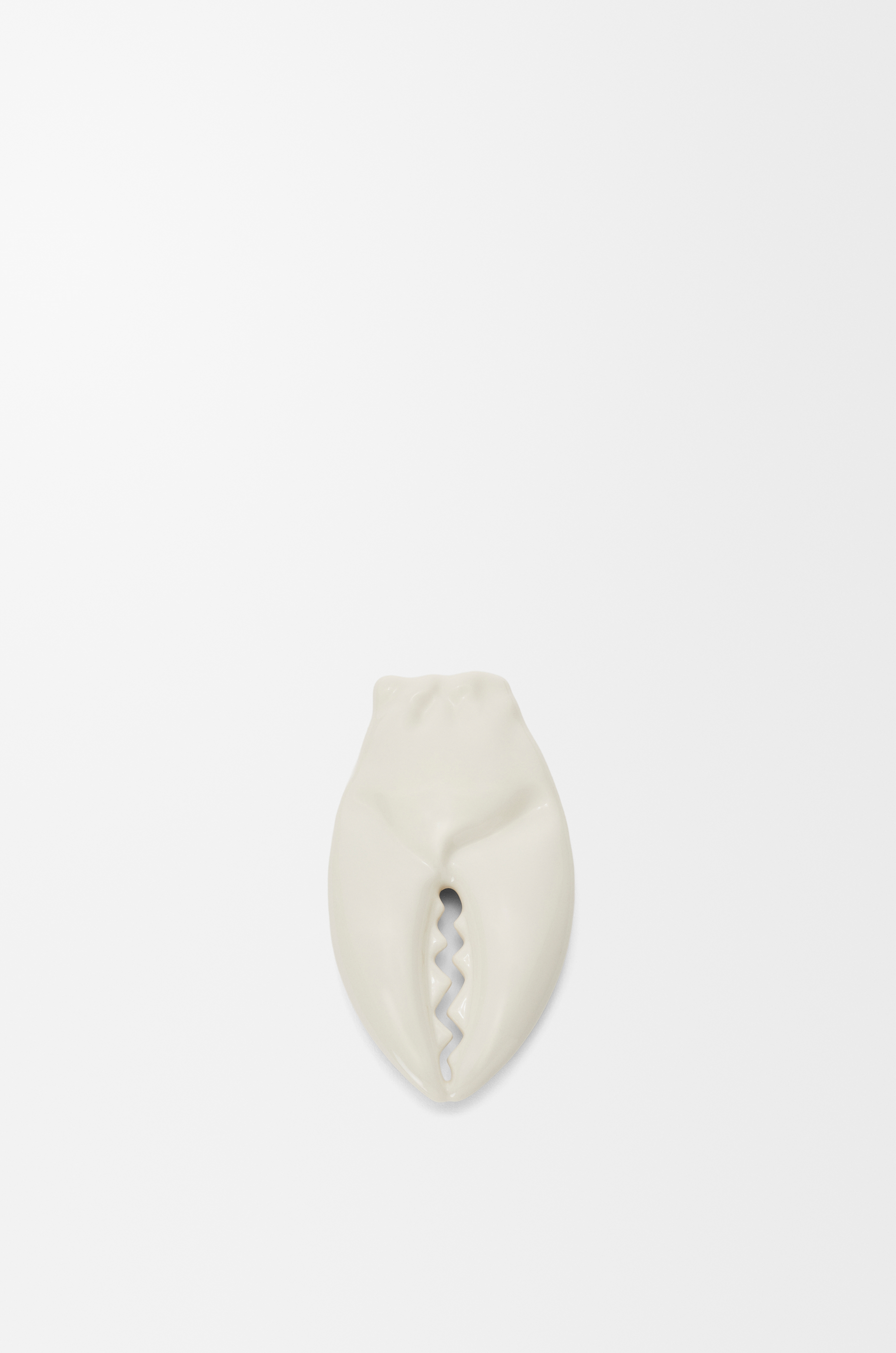 Loewe Large Claw Brooch In Ceramic For Woman In Off White