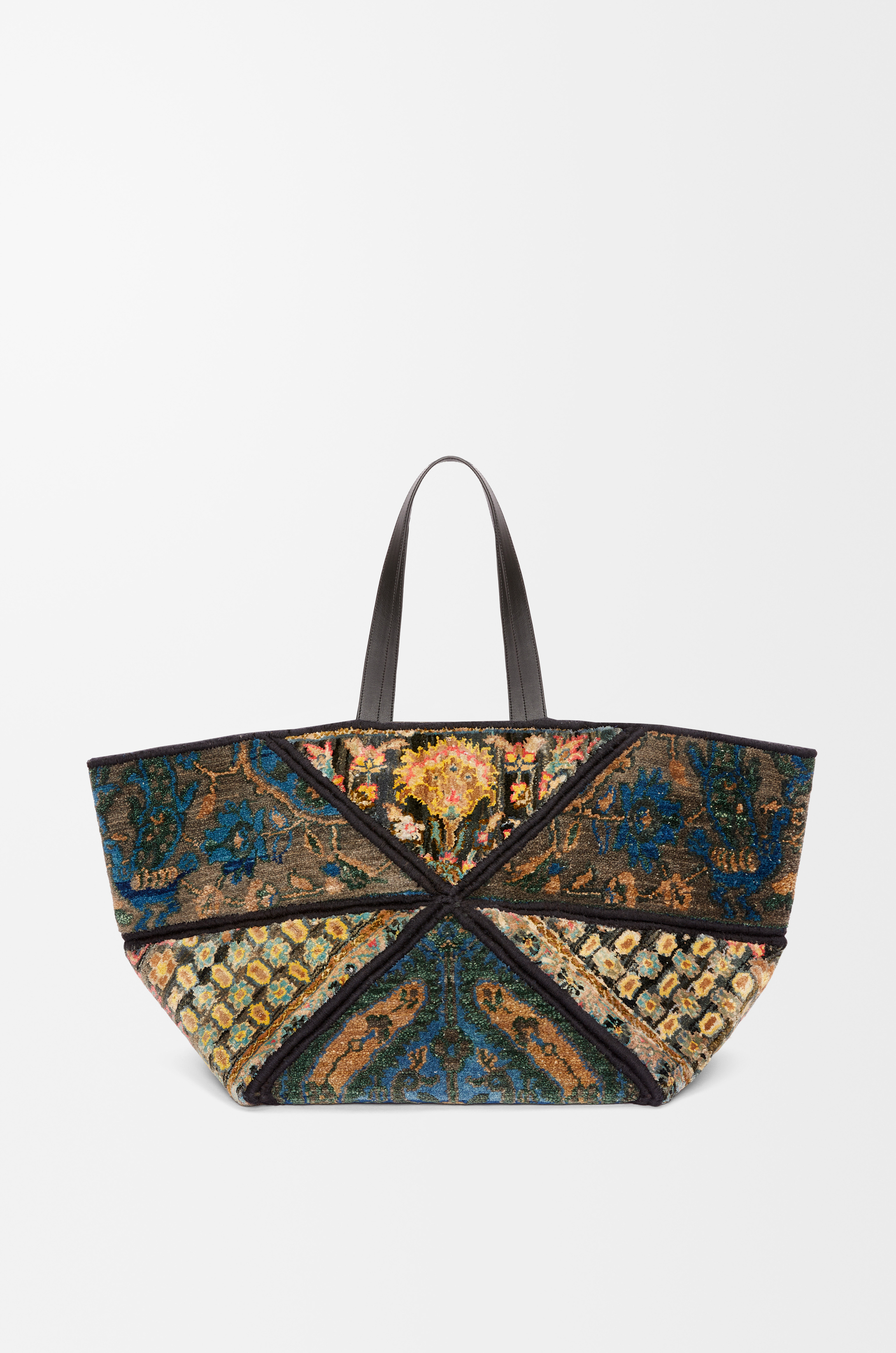 XXL Carpet Puzzle Fold Tote in silk and wool Multicolor - LOEWE