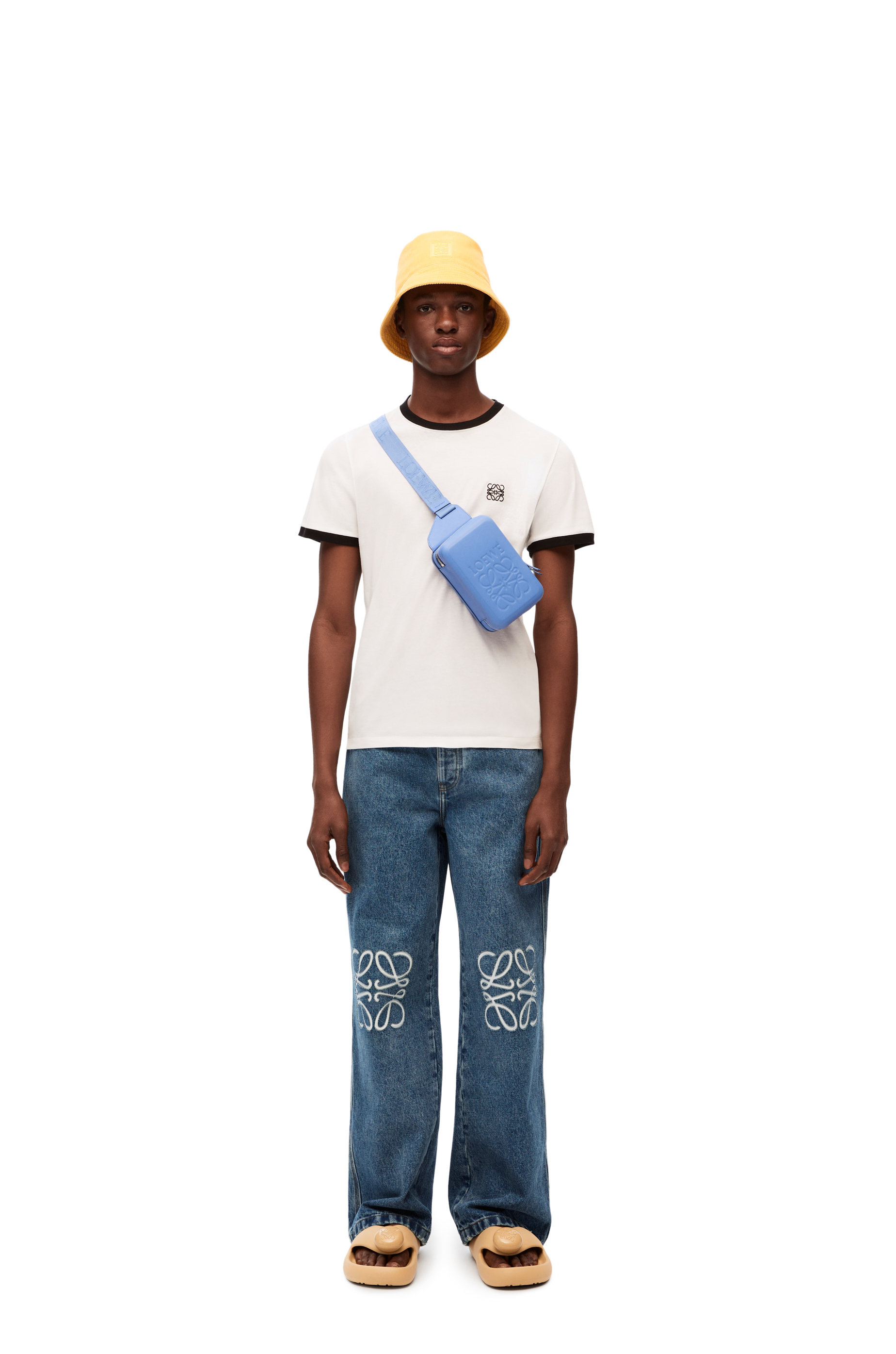 Sociologi eksotisk Plakater Anagram baggy jeans in denim Mid Blue Denim - LOEWE