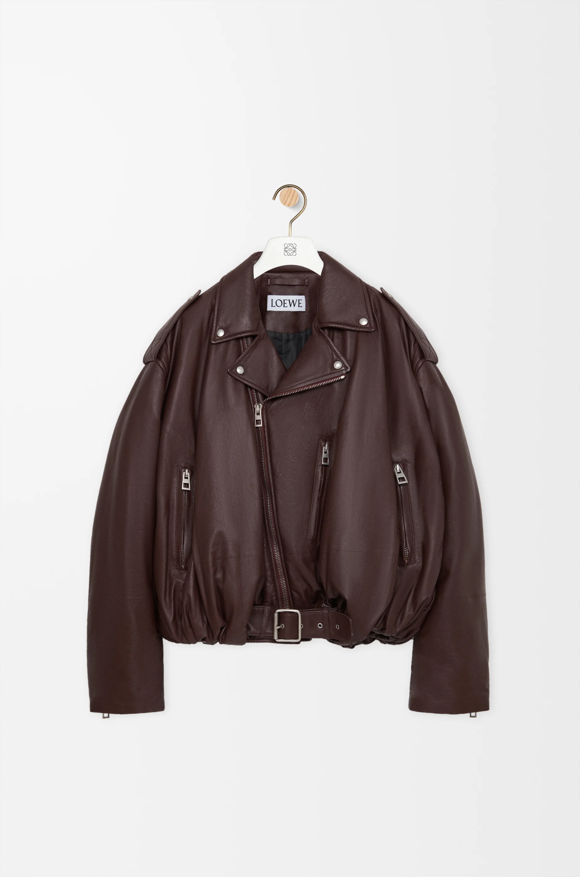 Loewe レザージャケット 24AW必須アイテム《LOEWE》ラヴァリエールタイレザージャケット (LOEWE