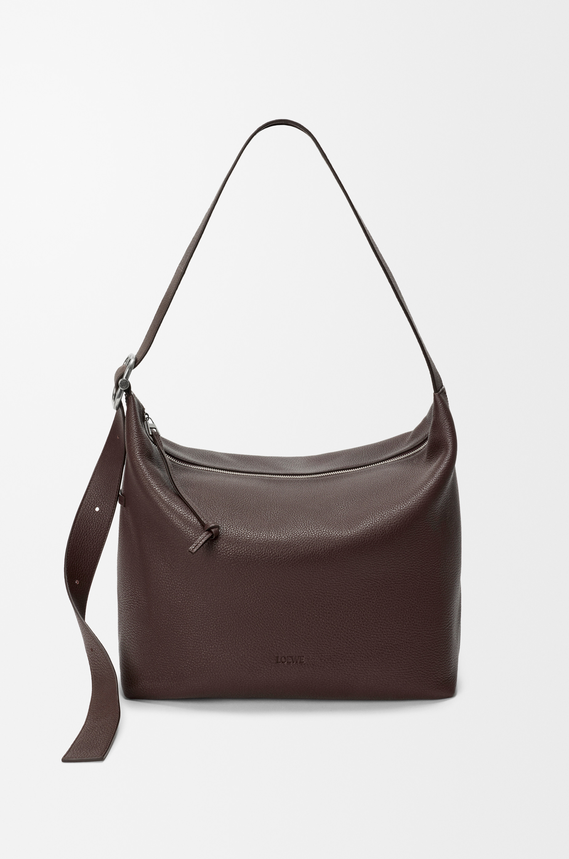 Loewe Large Loop Hobo In Supple Grained Leather Skin For Man In Brown