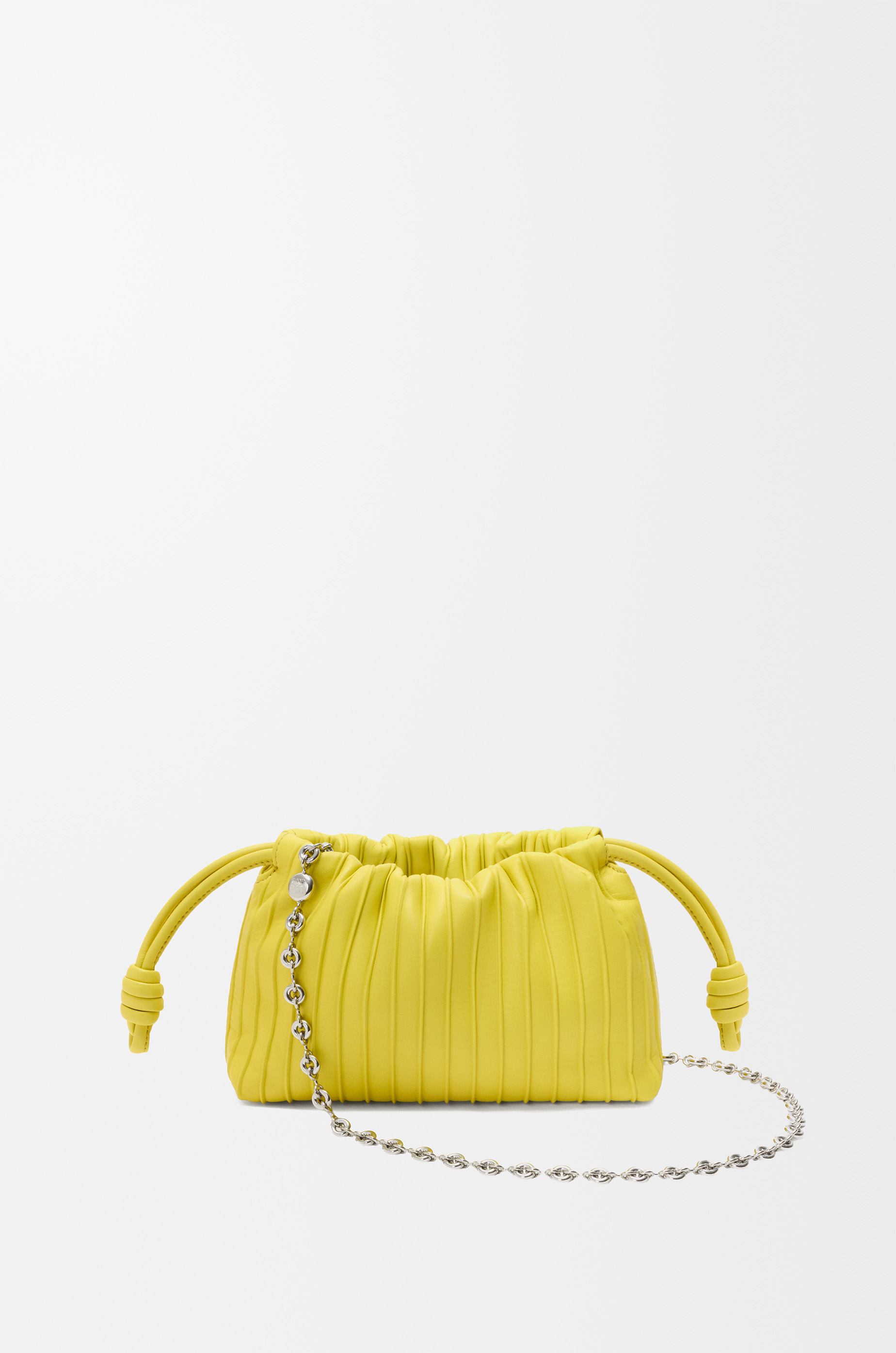 Mini Flamenco Pleats purse in nappa lambskin Yellow - LOEWE USA