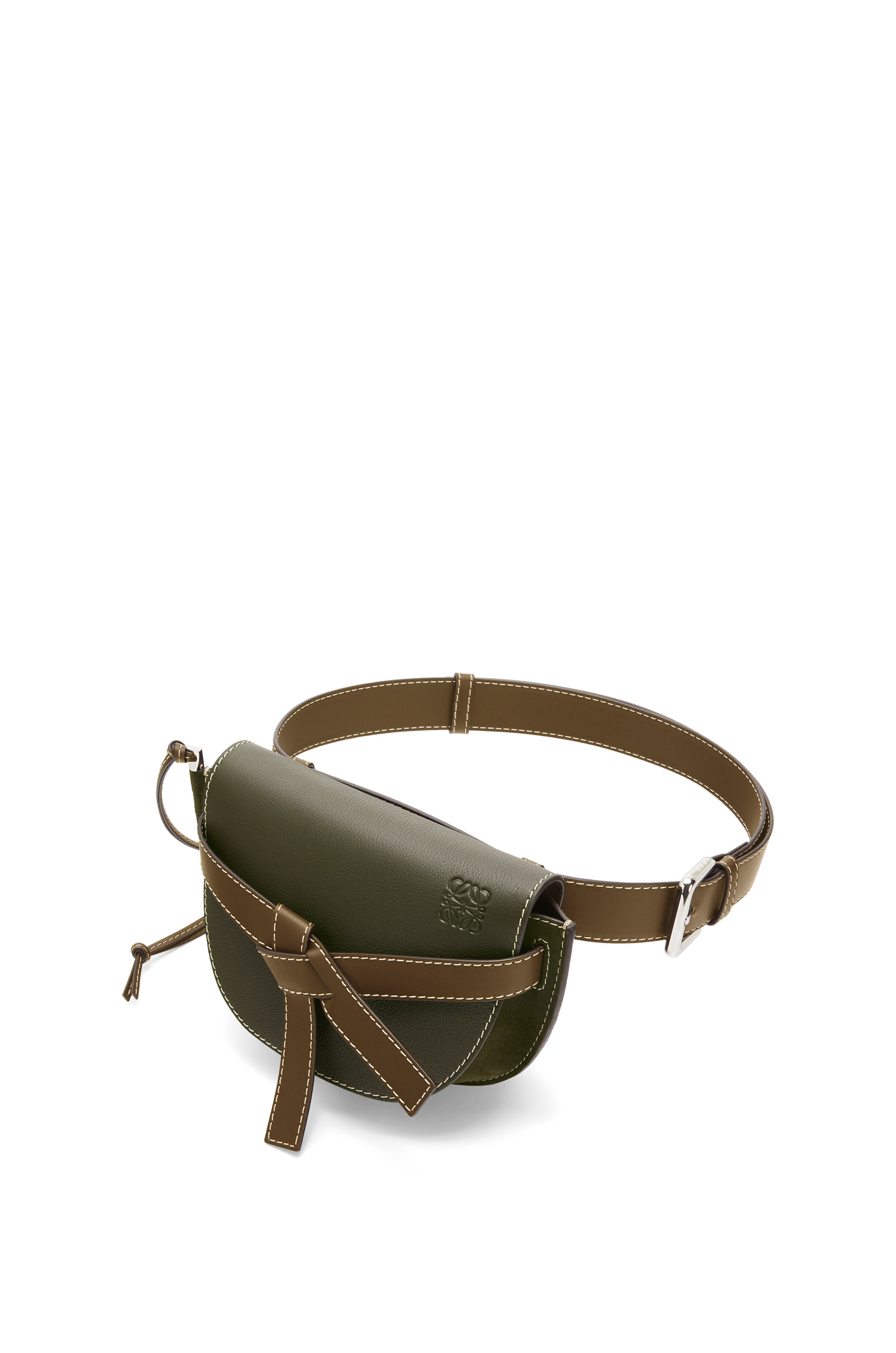 Large Gate bumbag in suede and calfkin 