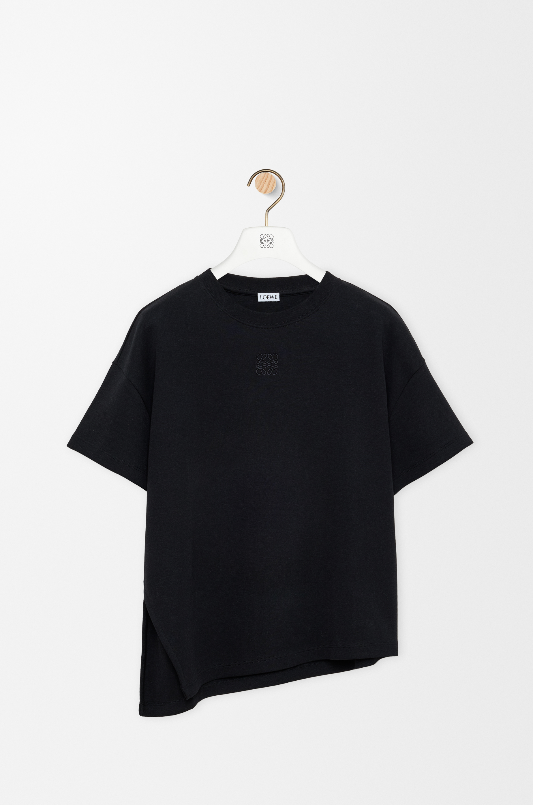アシンメトリー Tシャツ(コットンブレンド) ブラック - ロエベ 日本 アシンメトリー Tシャツ(コットンブレンド) ブラック - ロエベ 日本