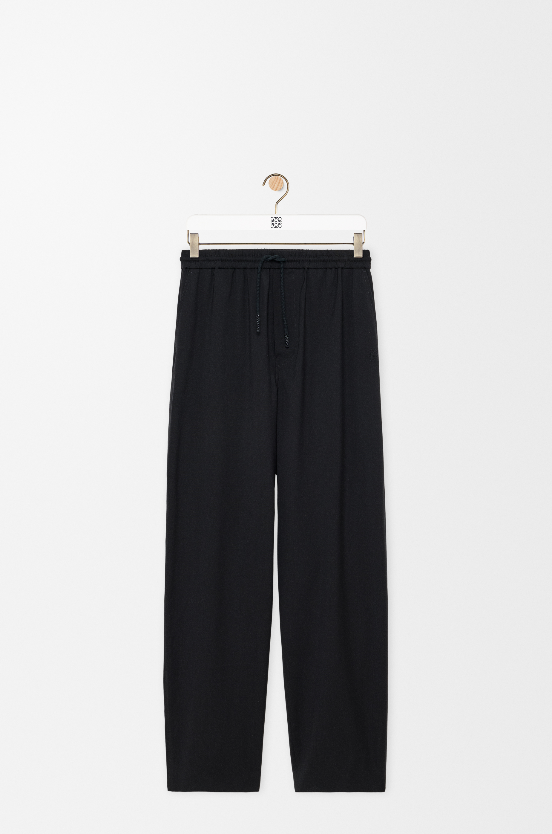 Drawstring trousers in wool Black - LOEWE USA Official Website