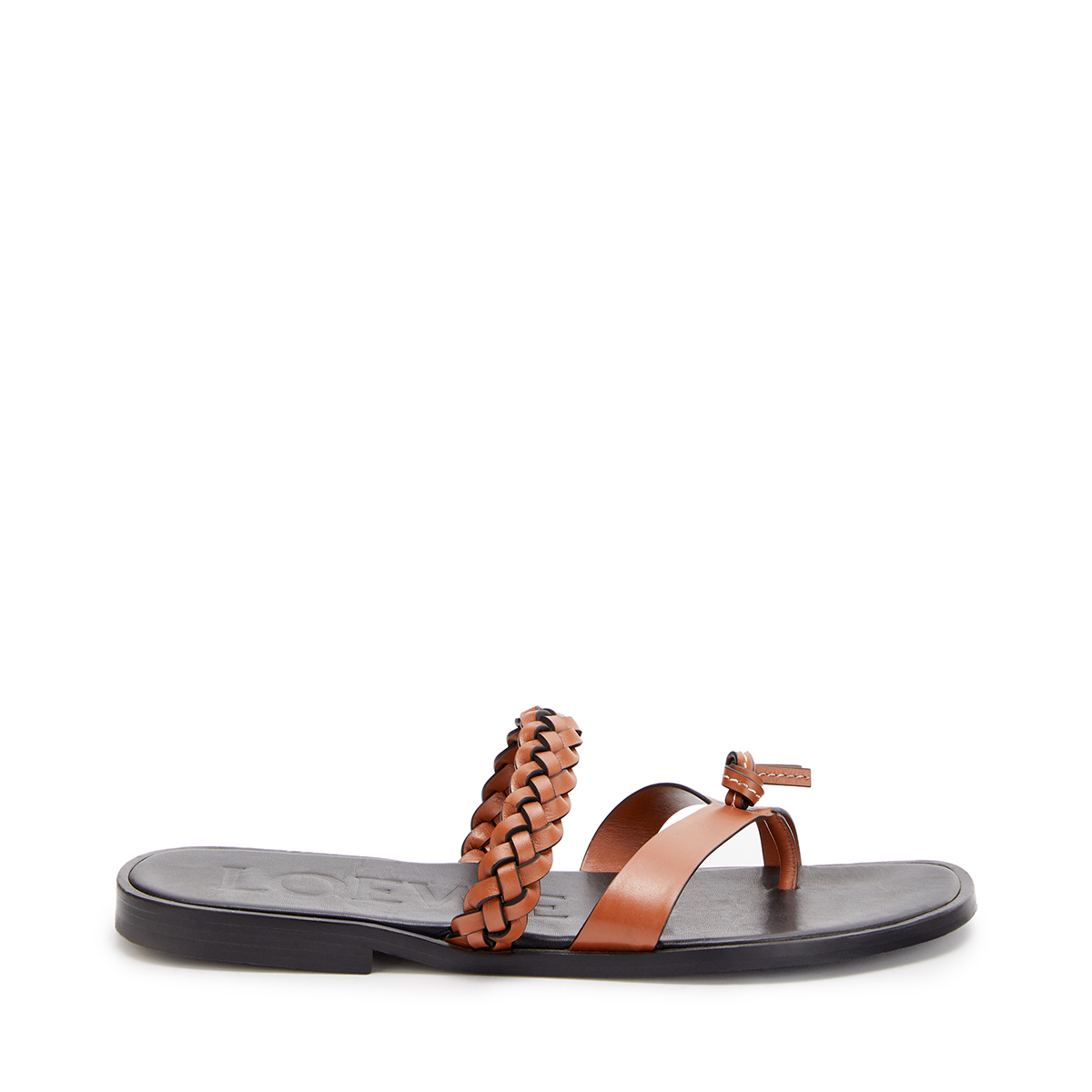 square toe braided flat sandals