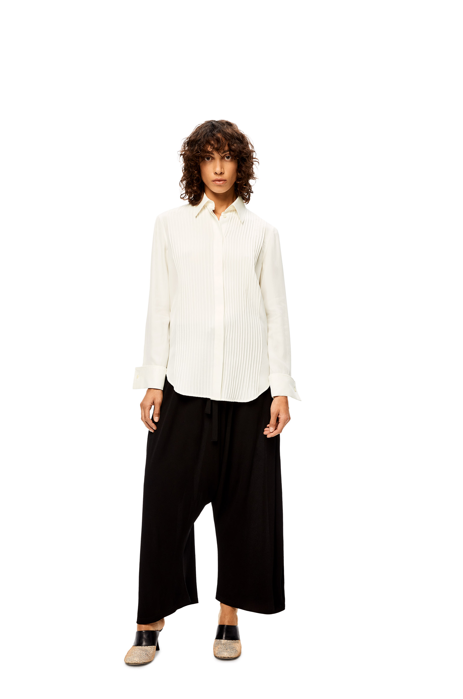 LOEWE シルクブラウス　WHITE 未使用 シャツ/ブラウス(半袖/袖なし) 激安 通販店