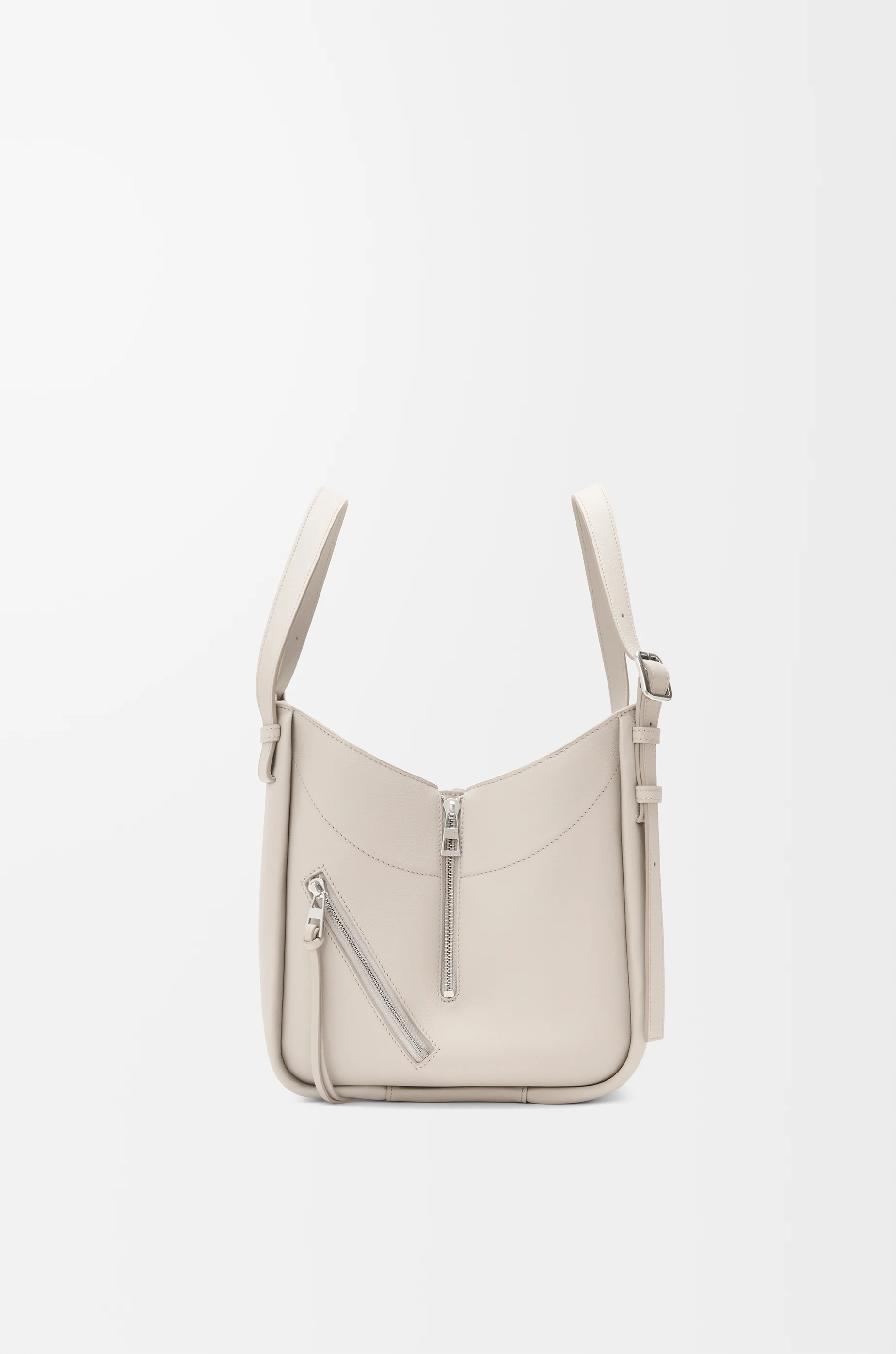 LOEWE Borsa Hammock Flip in pelle di vitello classica Light Ghost