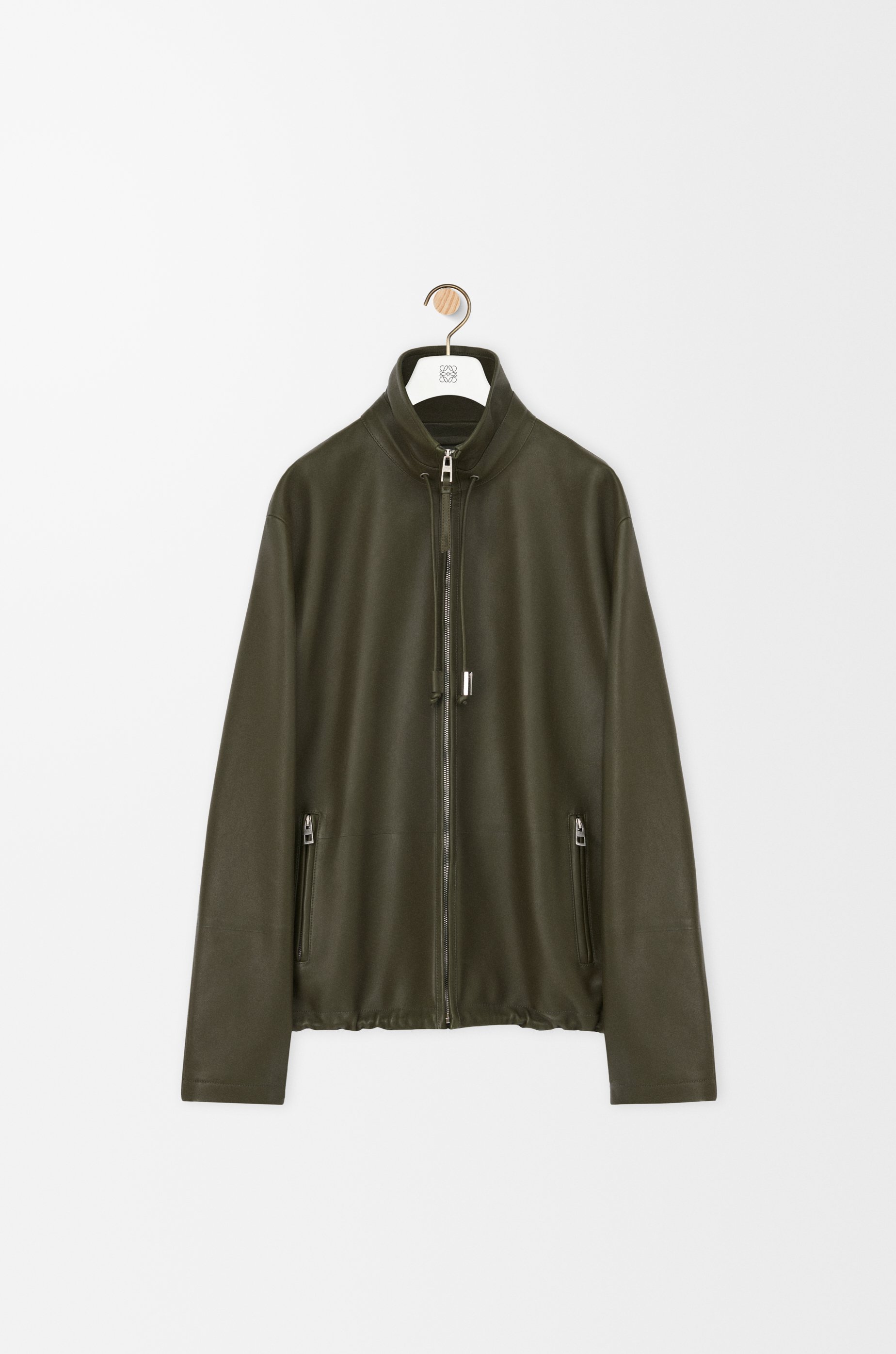 Leather jacket Loewe Green size 48 IT in Leather - 40076433