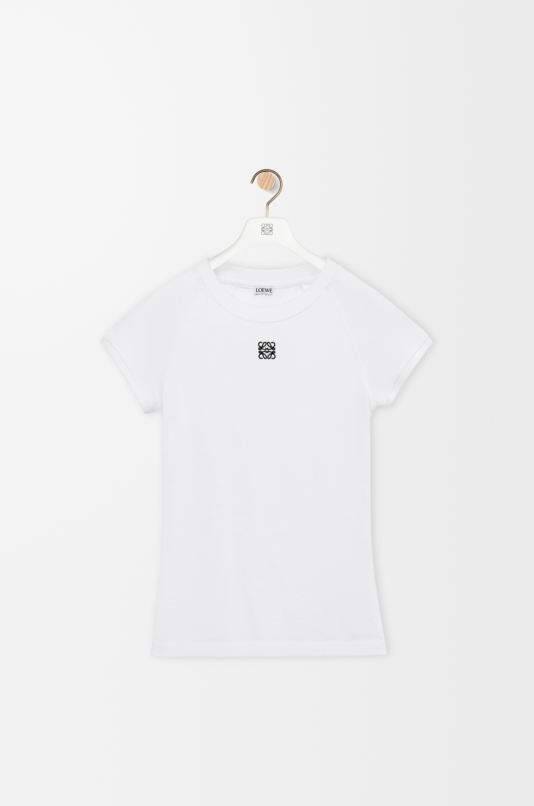 お値下げ　新作　ロエベ　スモールフィットTシャツ　Sサイズ　ホワイト スモールフィット Tシャツ（コットンブレンド） ホワイト - ロエベ