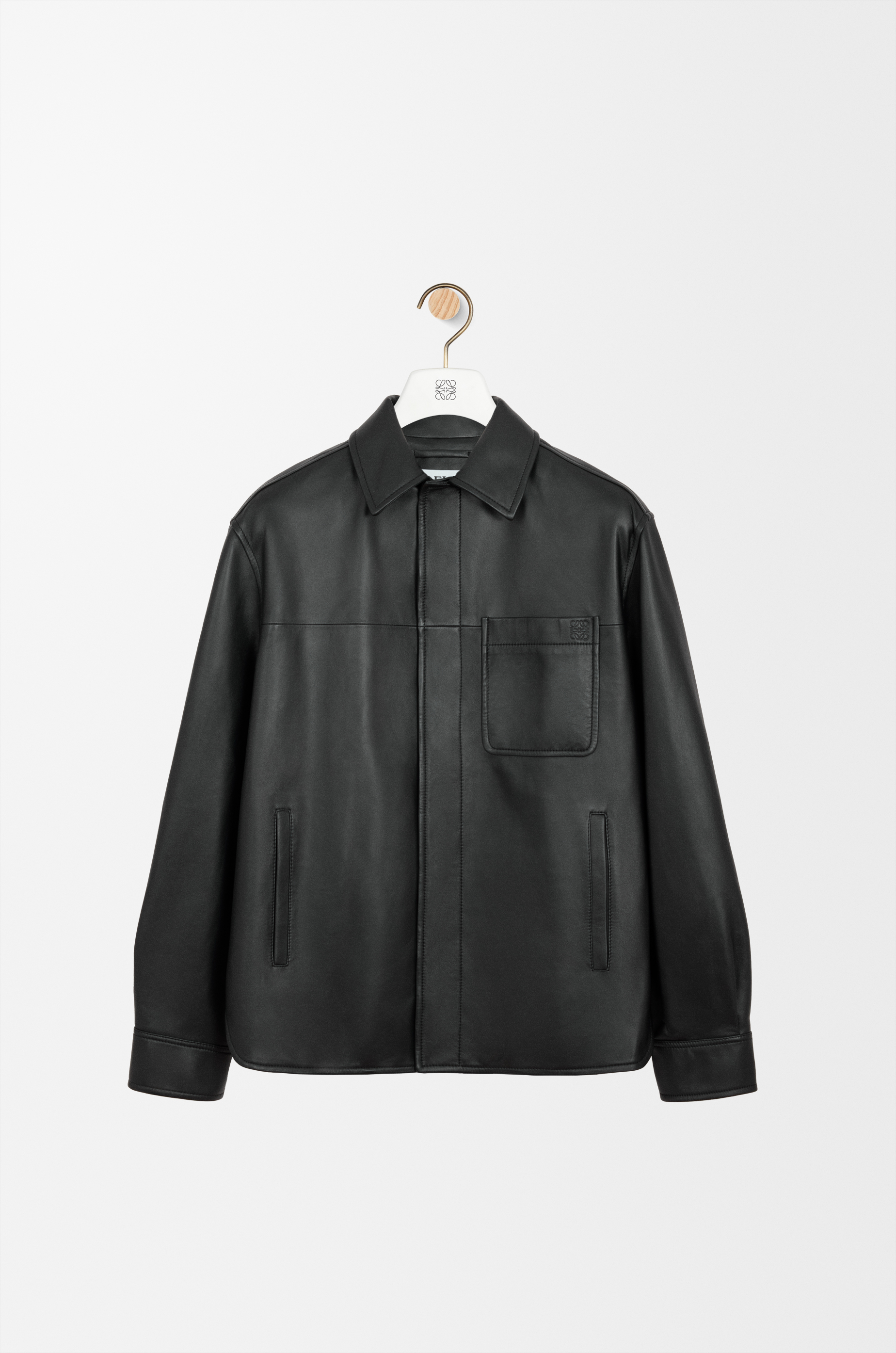 Overshirt in nappa lambskin Black - LOEWE USA Official Website