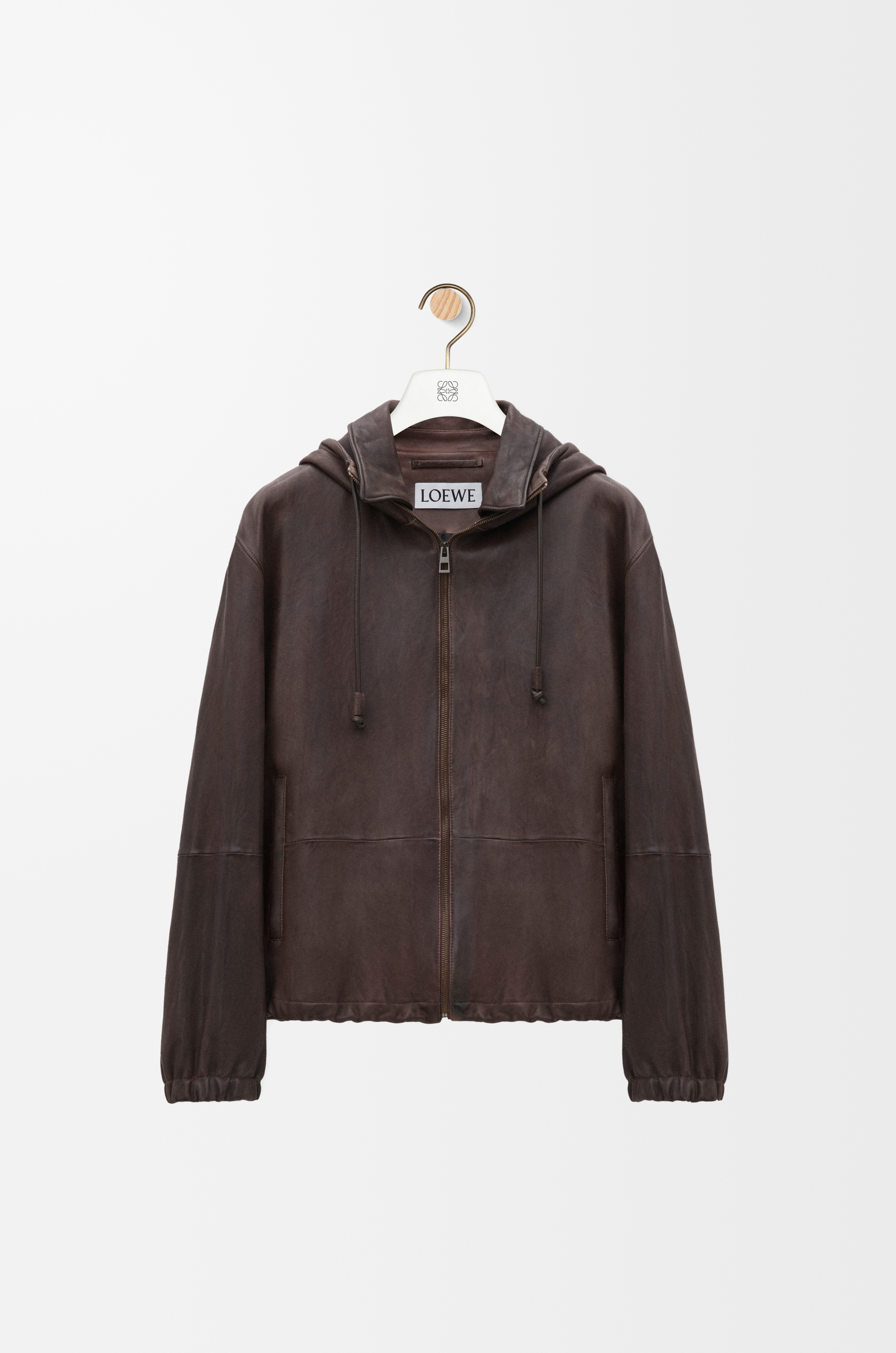 25FW 上品お洒落【LOEWE】フーデッド ジャケット シルクブレンド フーデッド ジャケット（シルクブレンドタフタ） ホワイト - LOEWE