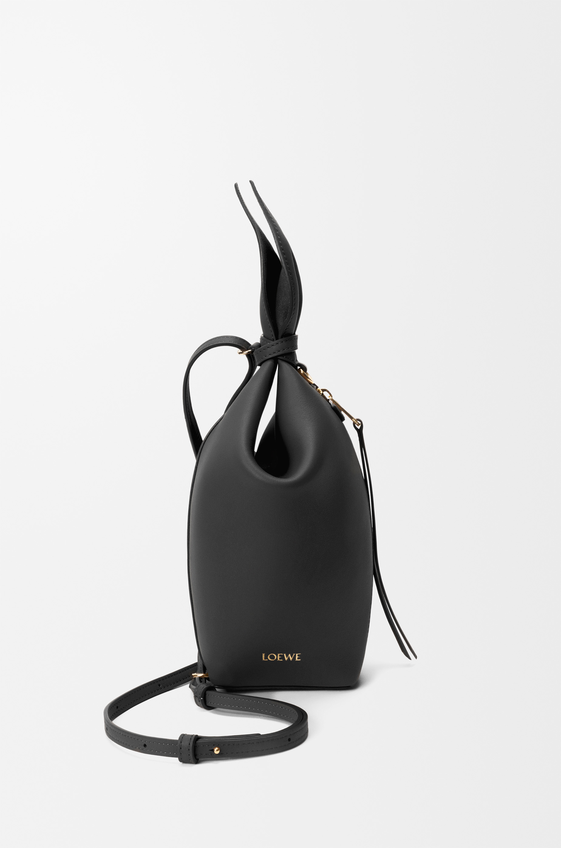 Scarf backpack in smooth calfskin Black - LOEWE USA Official Website