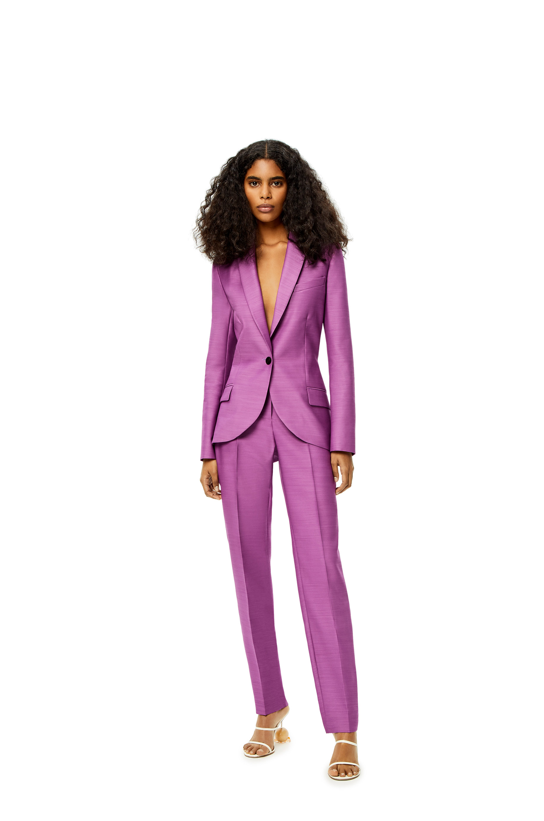 Tailored trousers in wool and silk 