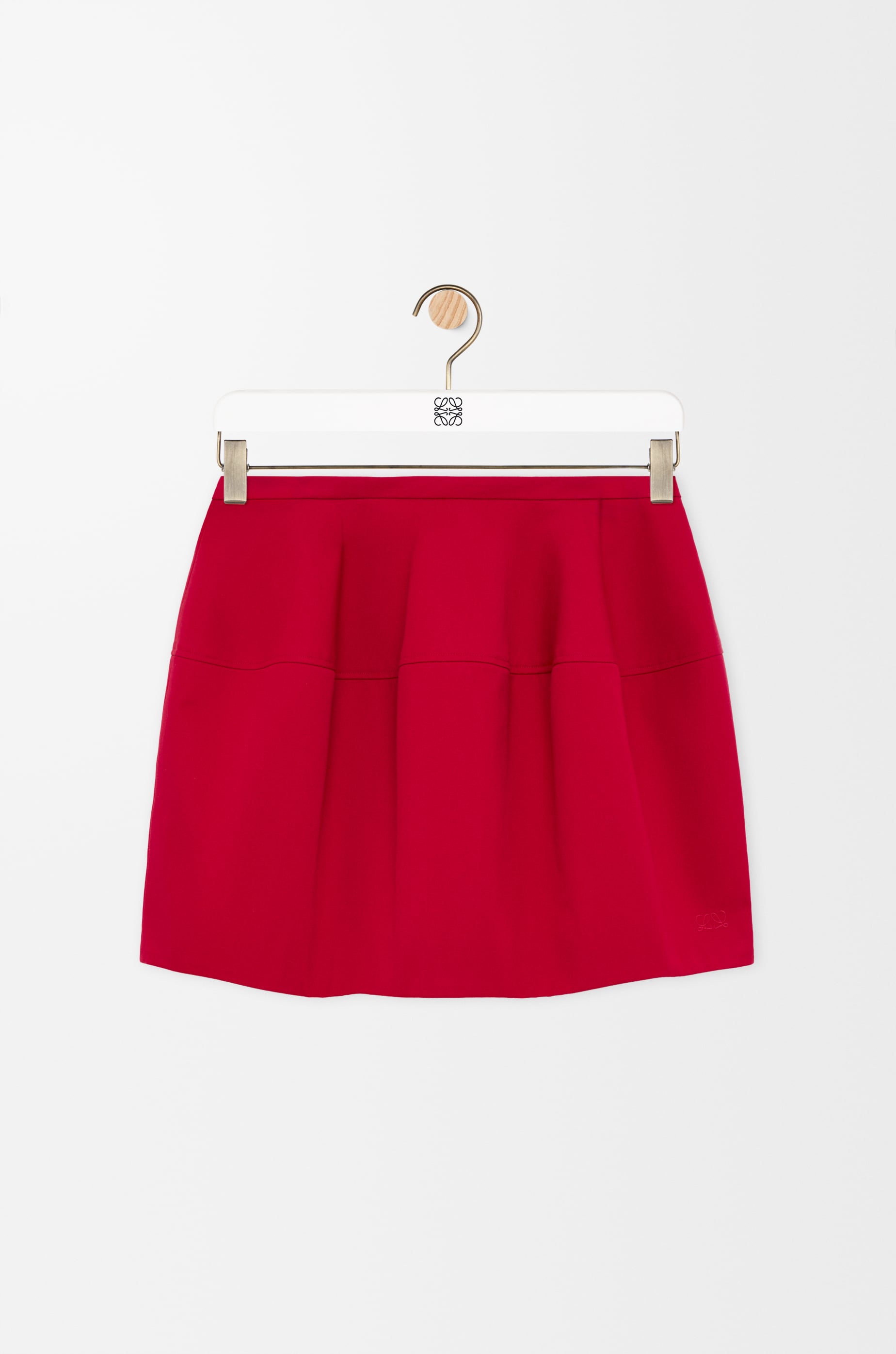 Balloon skirt in cotton and silk Red - LOEWE APAC official website