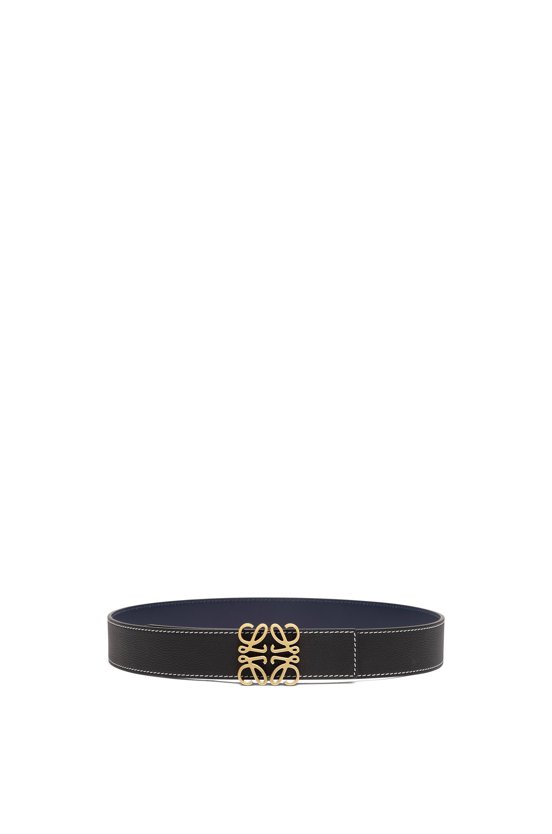 アナグラム ベルト (ソフトグレインカーフ) Black/Navy/Old Gold - LOEWE アナグラム ベルト (ソフトグレインカーフ) Black/Navy/Old Gold - LOEWE