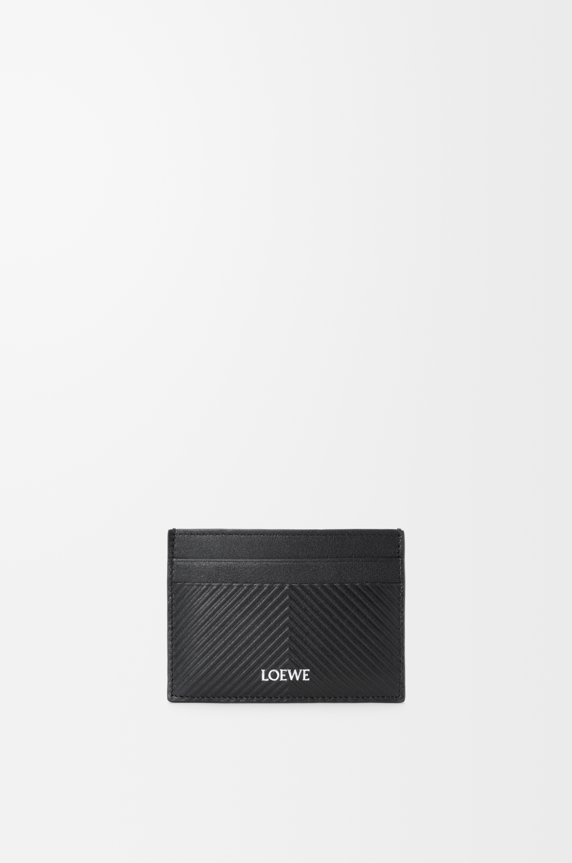 Plain cardholder in textured classic calfskin Black - LOEWE USA
