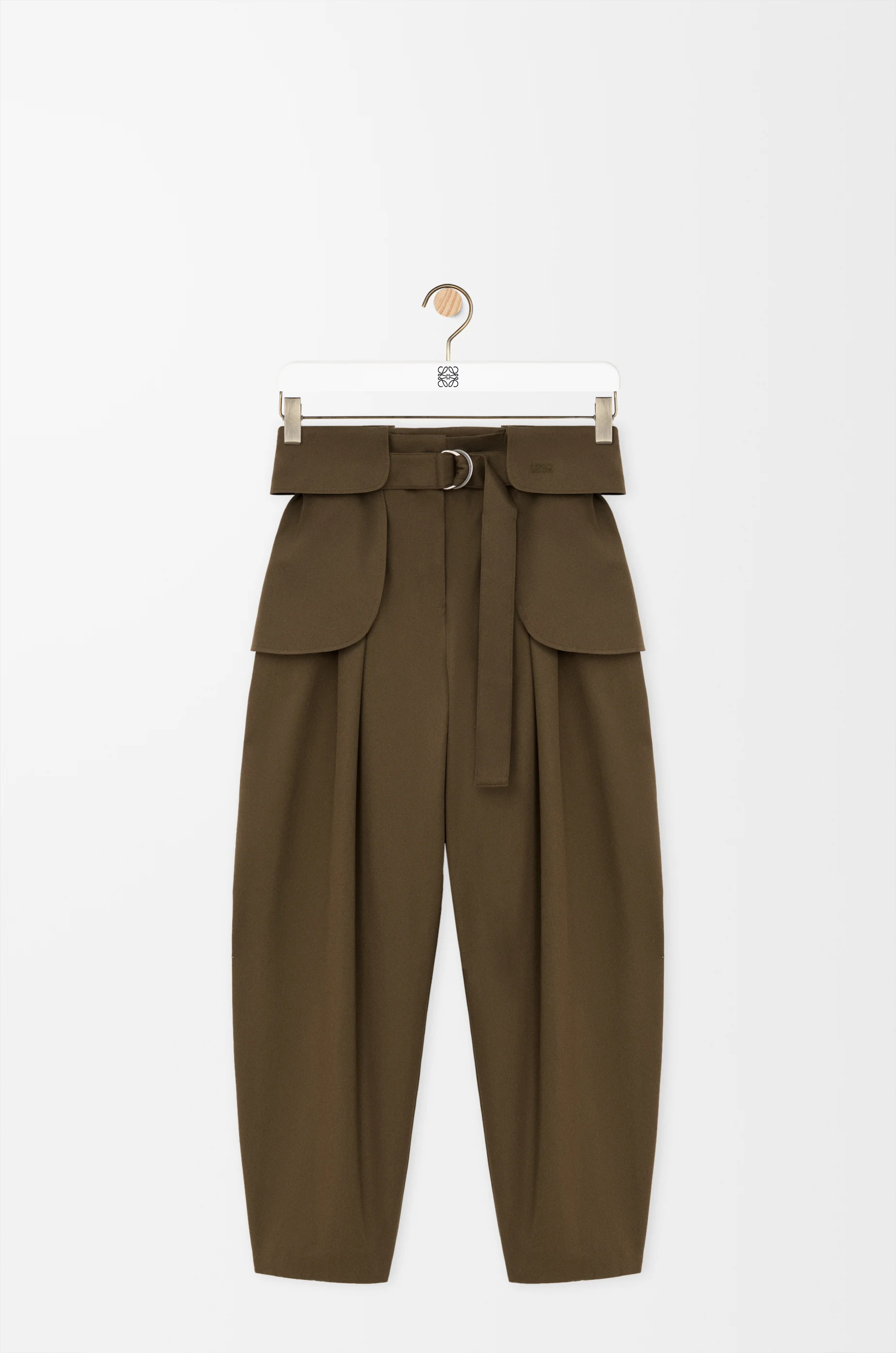 カーゴ トラウザーズ（コットン&シルク） グリーン - LOEWE Japan