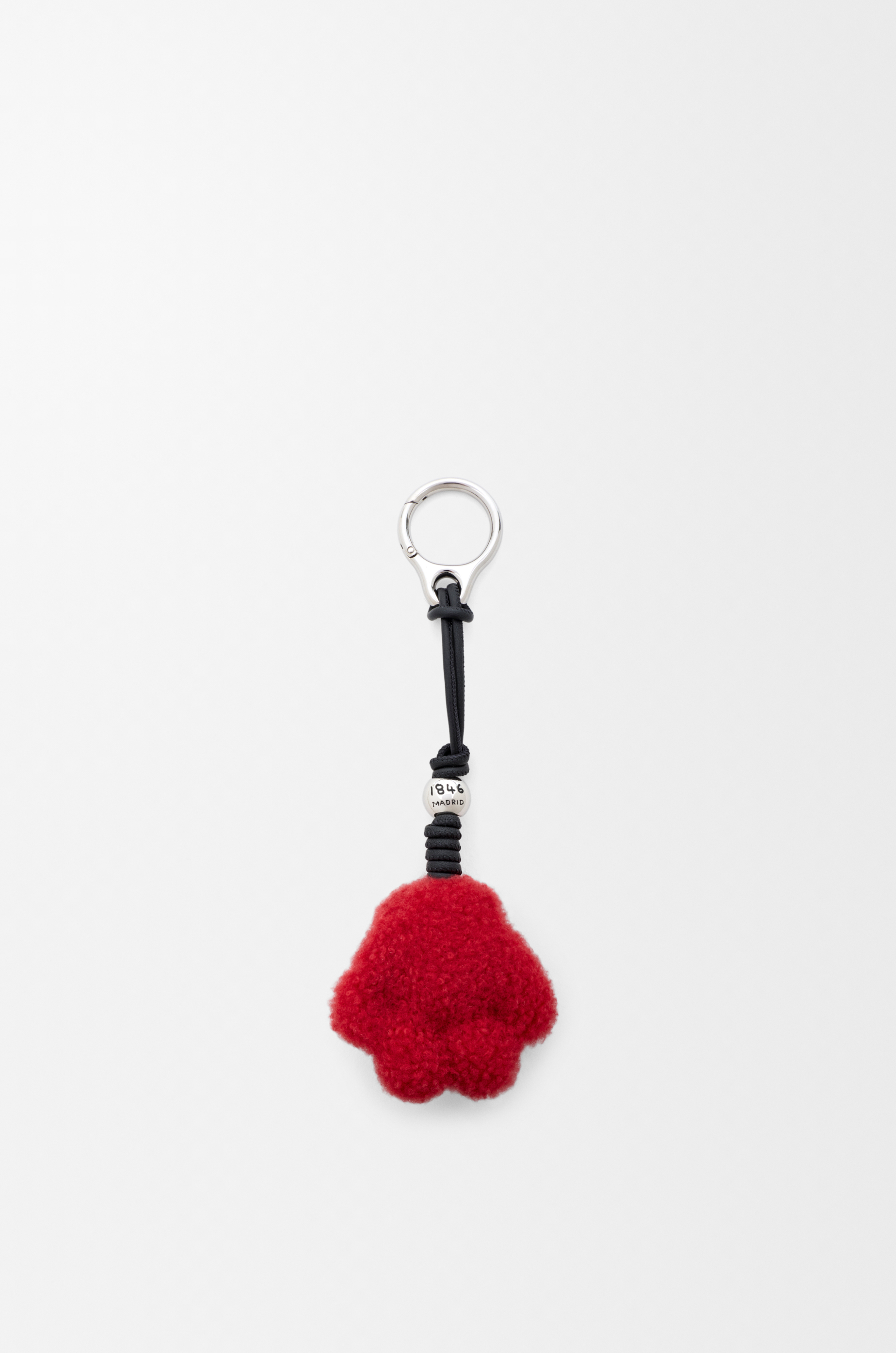 Loewe Paw Charm In Shearling And Leather Skin For Woman In Gray
