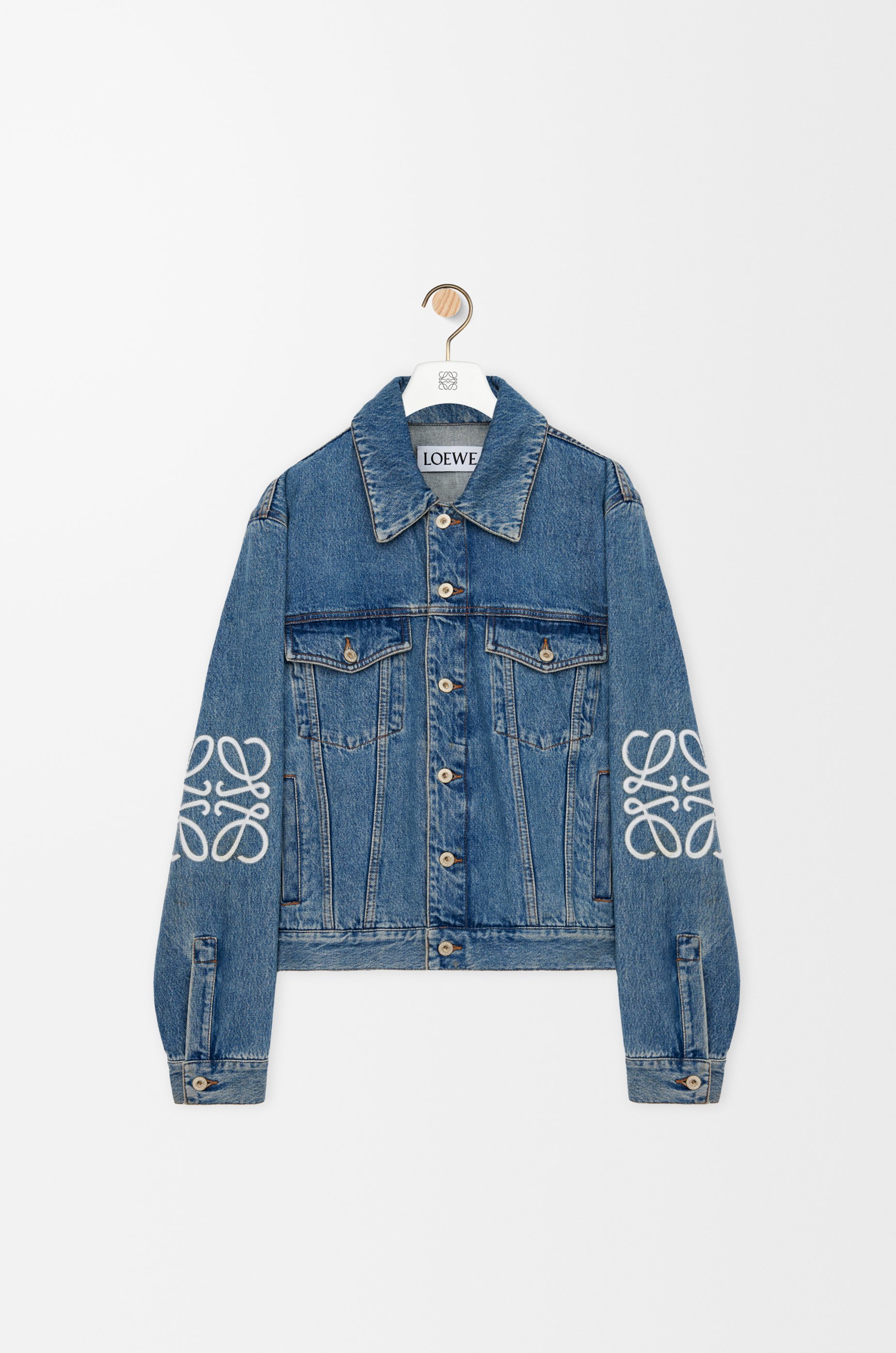 Anagram jacket in denim Blue - LOEWE