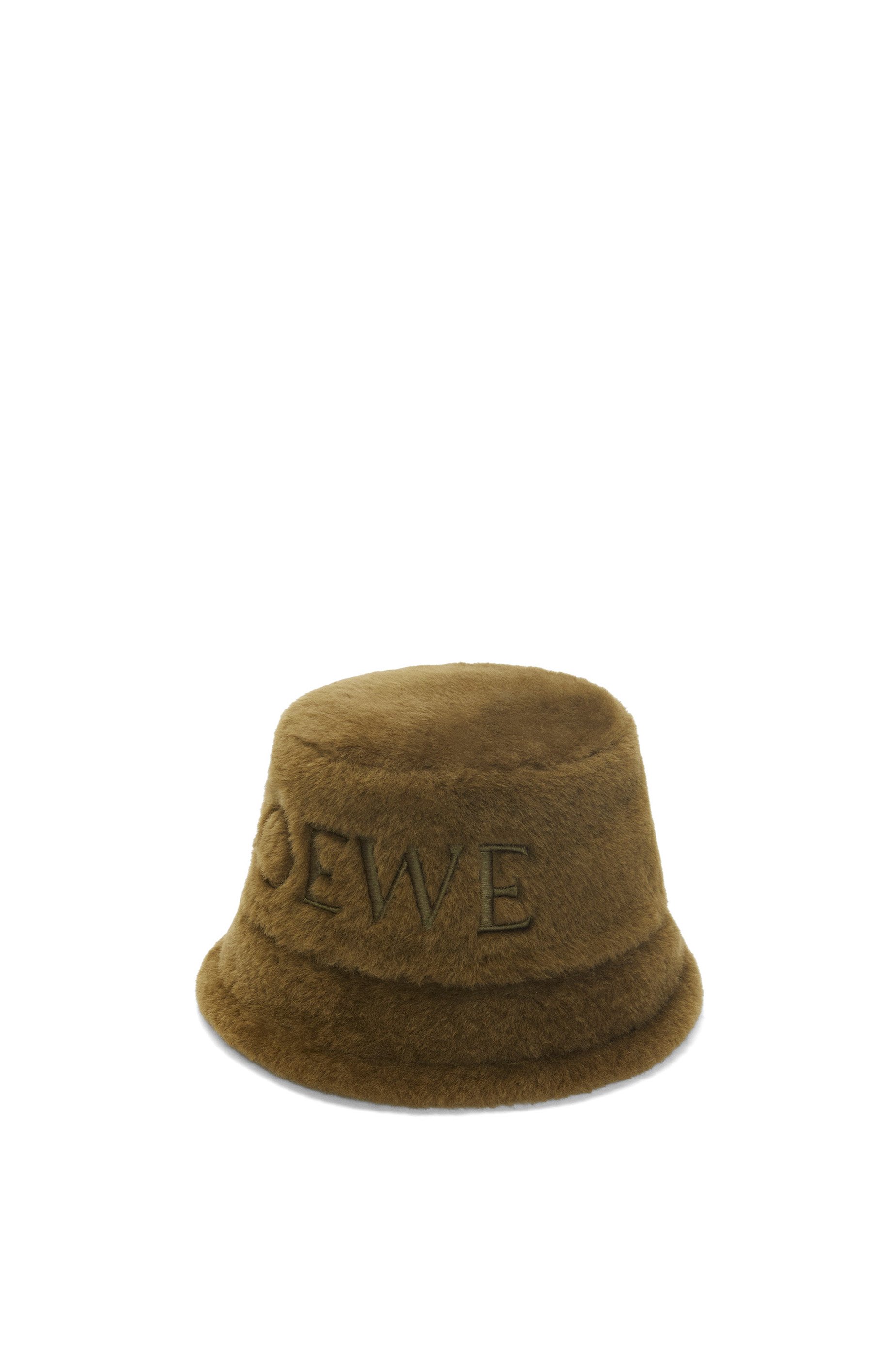 Loewe - Puffer Bucket Hat in Nylon for Man - 58 - Khaki Green - Nylon