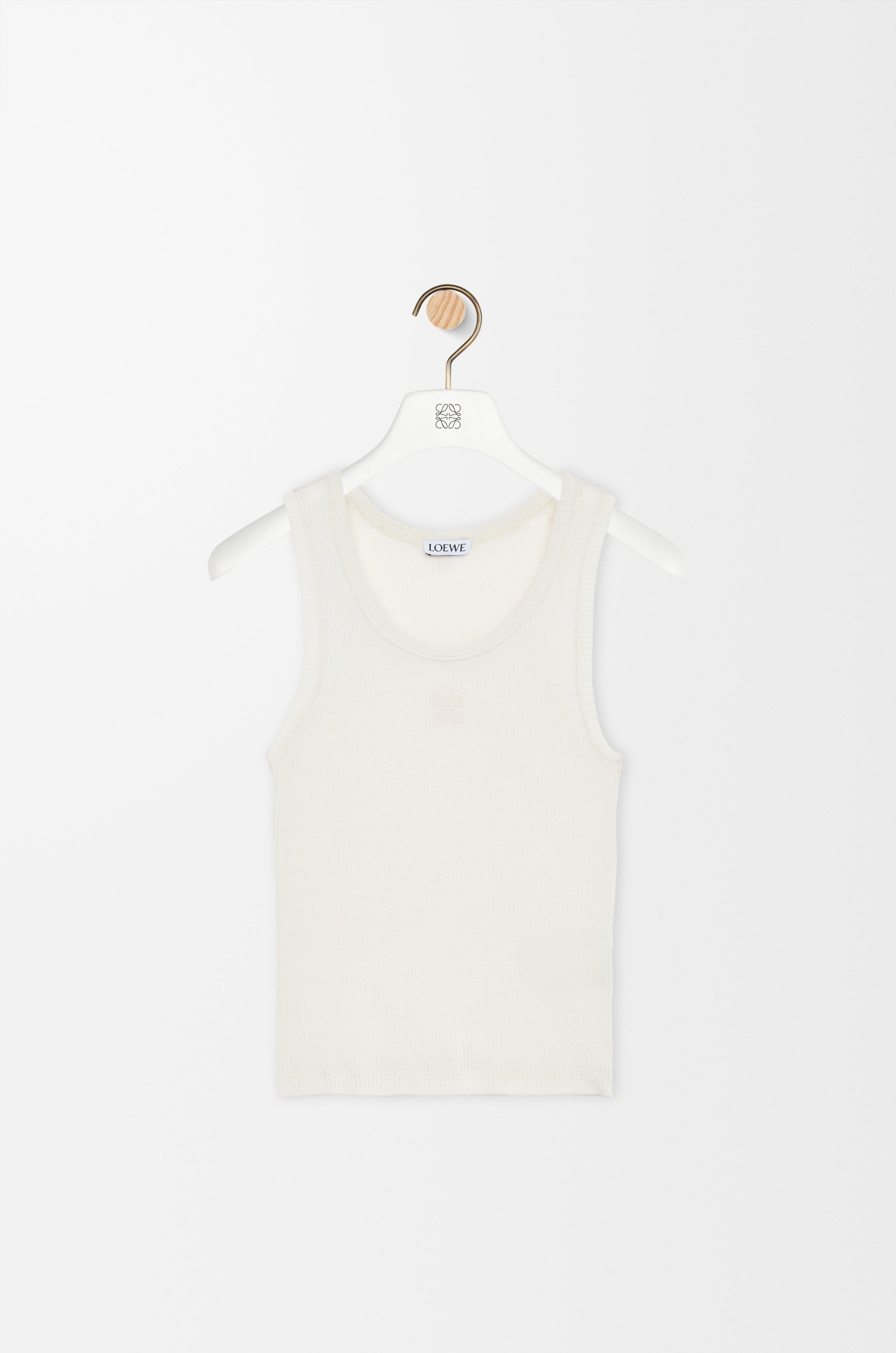 Anagram tank top in silk White - LOEWE