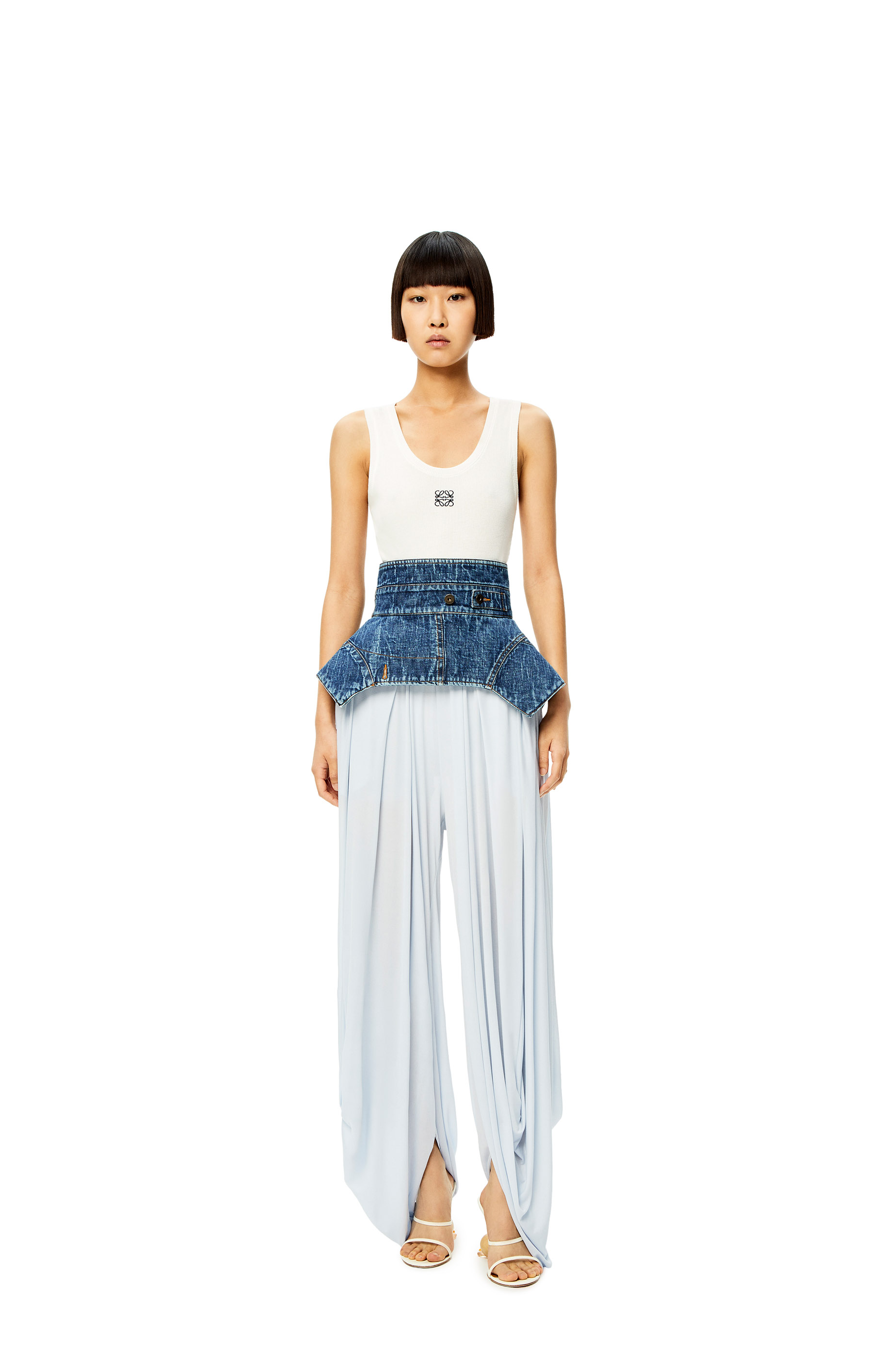 Obi belt in suede Blue Denim - LOEWE