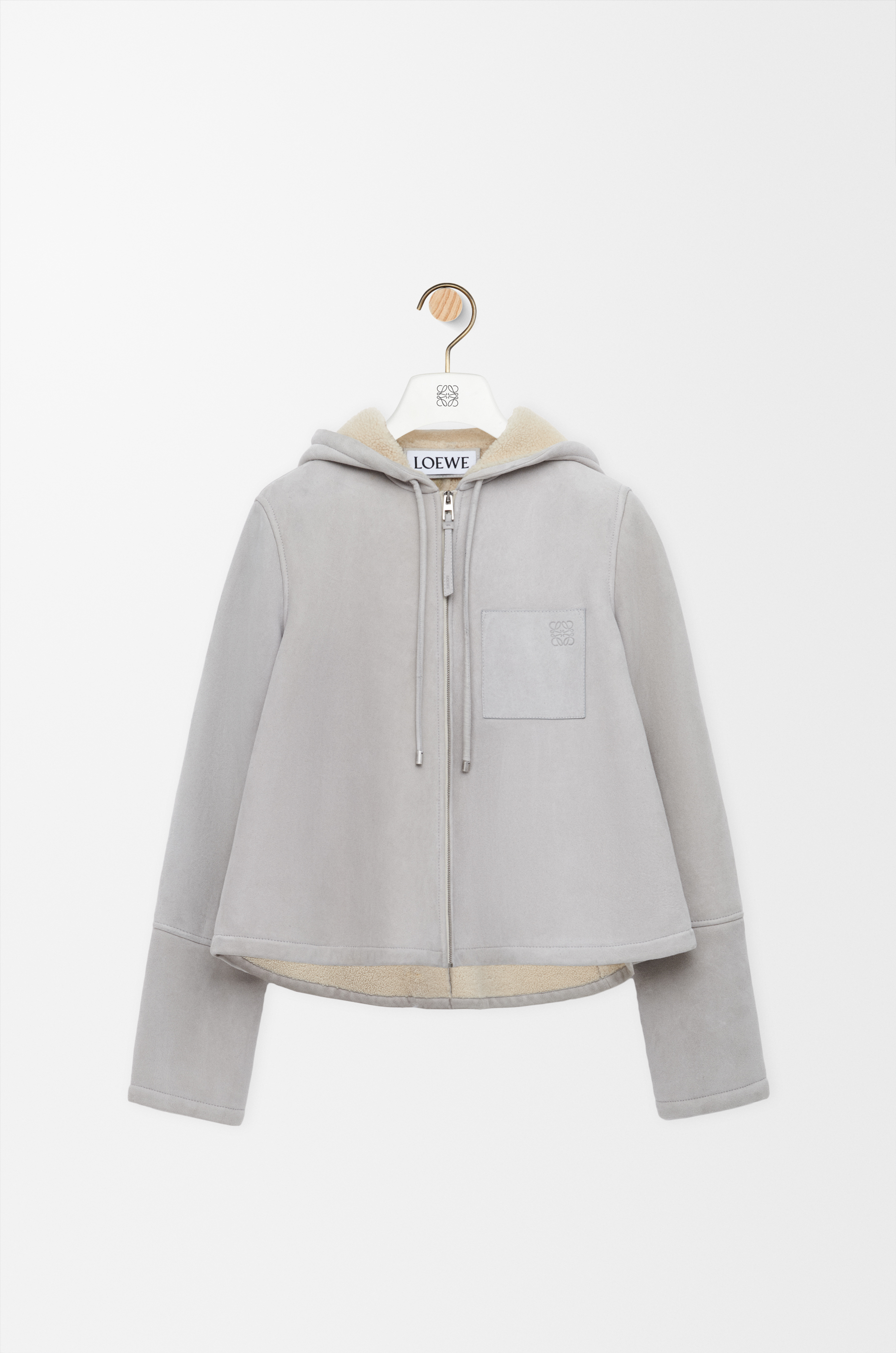 〈hiro17nobu〉LOEWE グレー ダウンジャケット XS ジャケット（シアリング） グレー - LOEWE