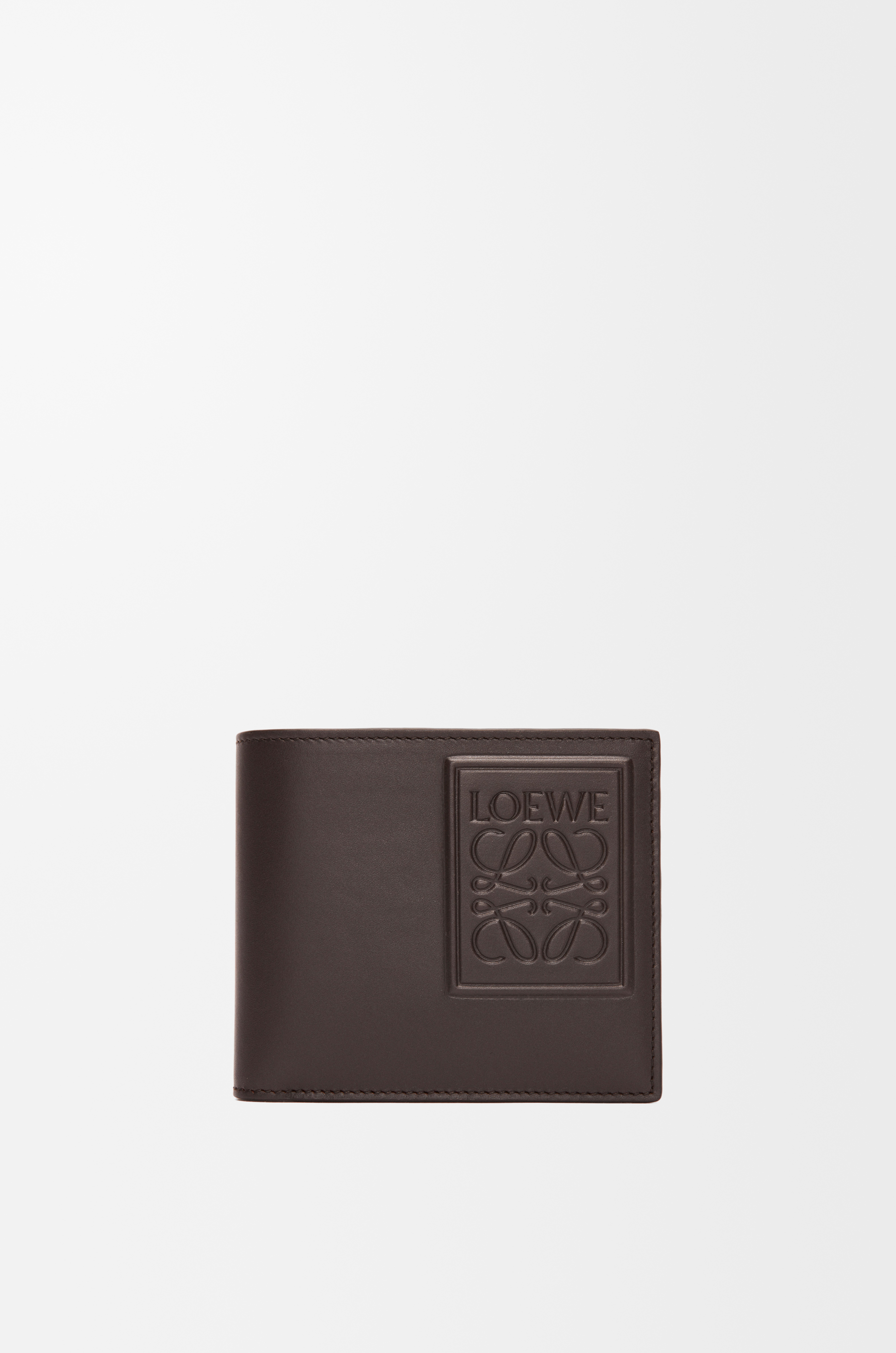 Loewe Men s Luxury Bifold Wallet in Satin Calfskin Brown Wallets