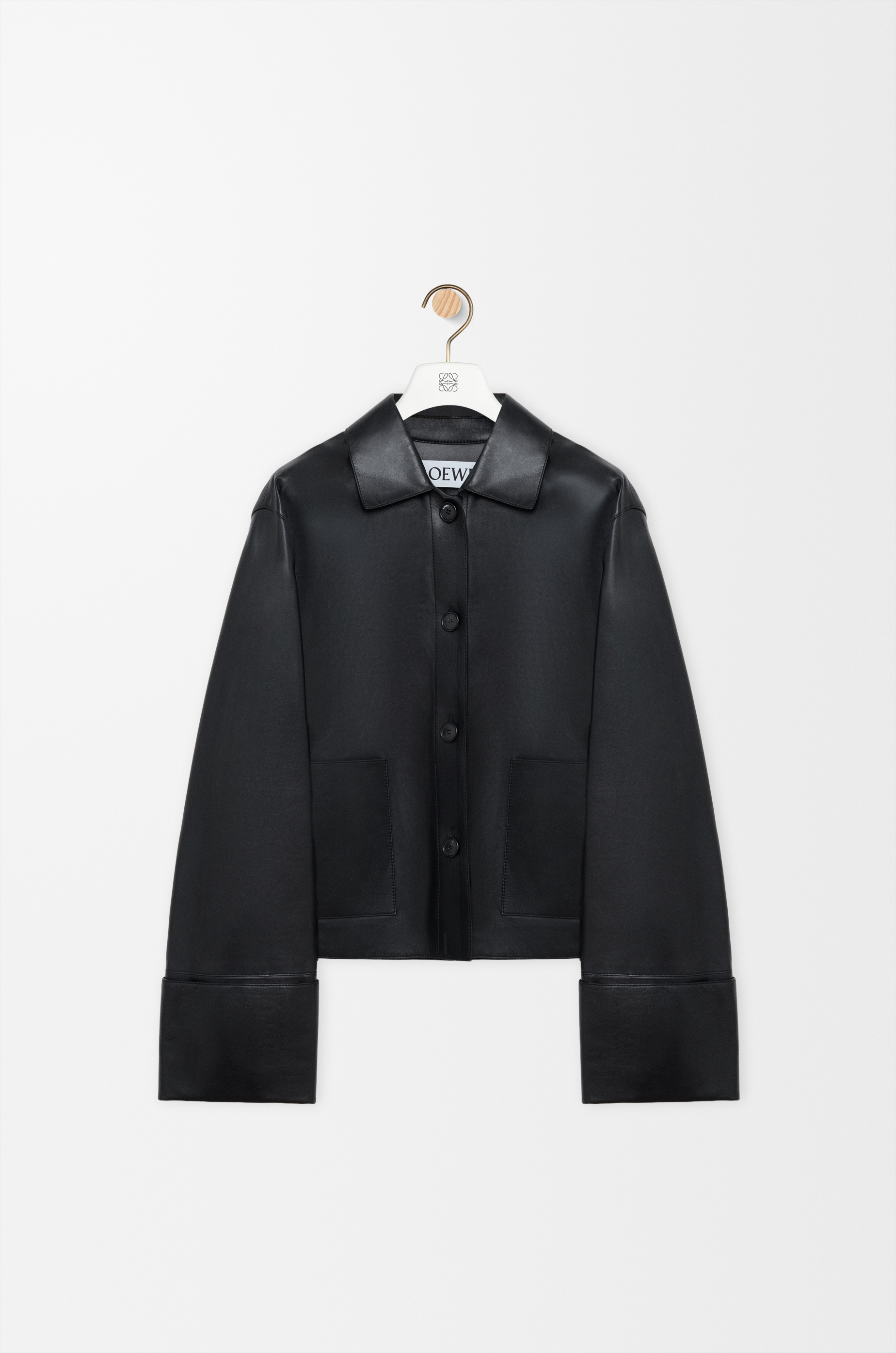 Turn-up jacket in nappa lambskin Black - LOEWE APAC official website