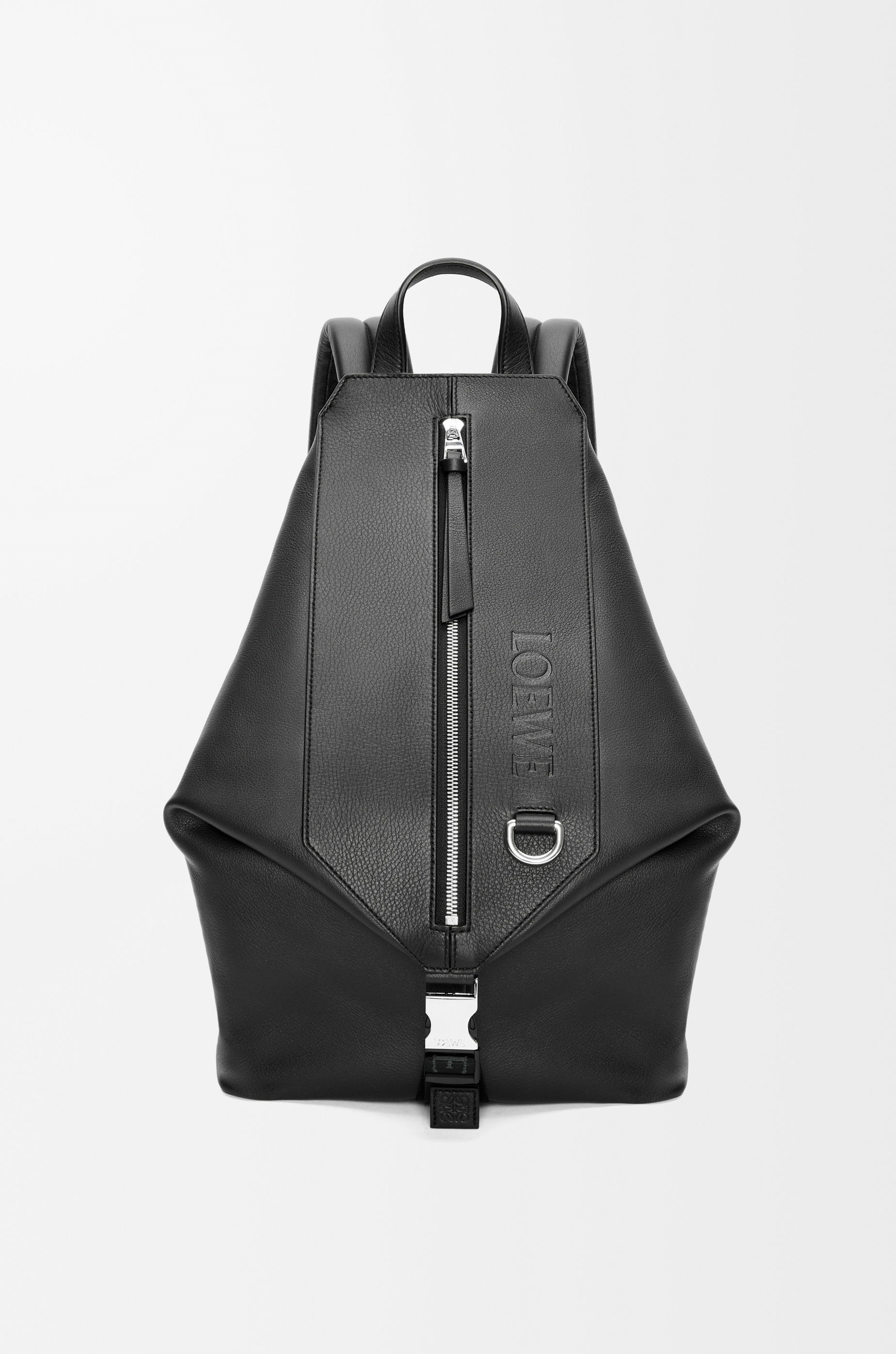LOE SMALL 44 CONVERTIBLE BACKPACK IN BLACK CLASSIC CALFSKIN