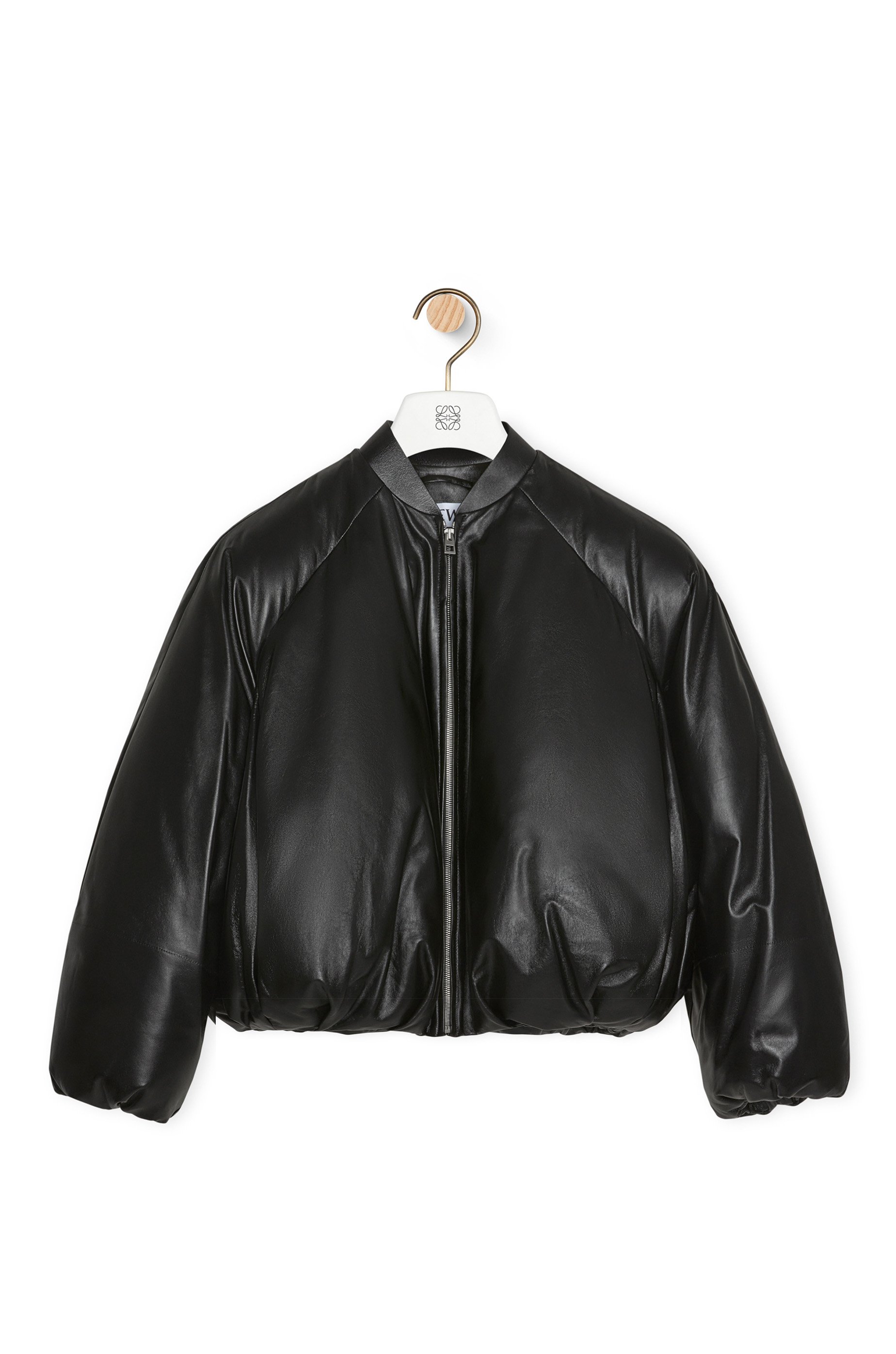 Embossed Leather Moto Jacket - Barcelino