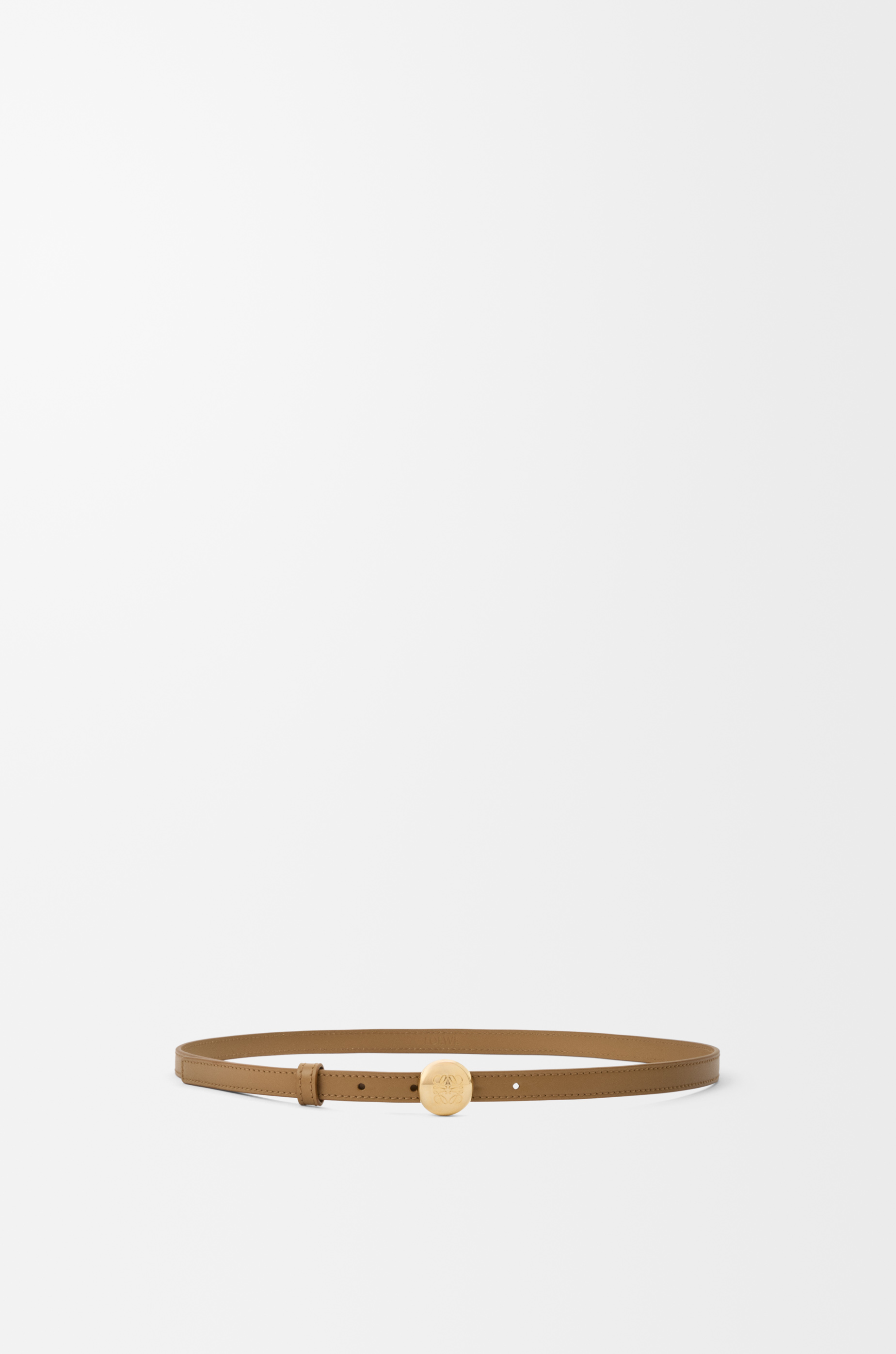 Pebble belt in smooth calfskin
