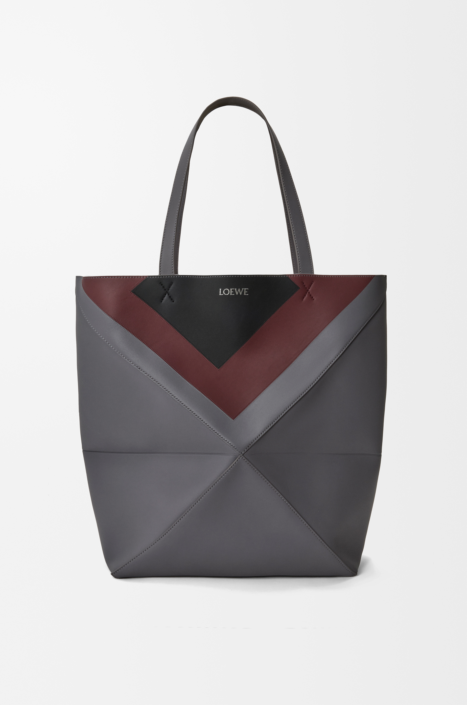XL Puzzle Fold tote in nappa calfskin Grey - LOEWE