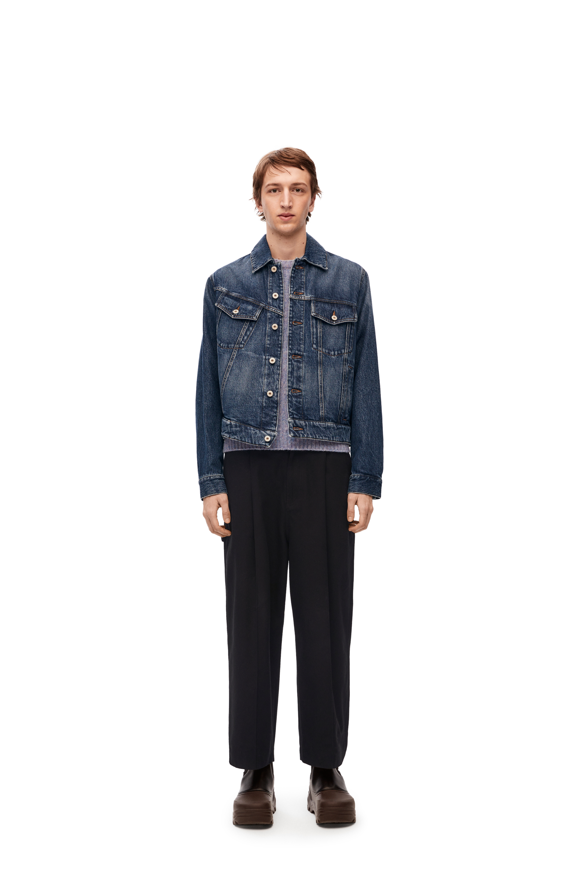Deconstructed jacket in denim Washed Denim - LOEWE