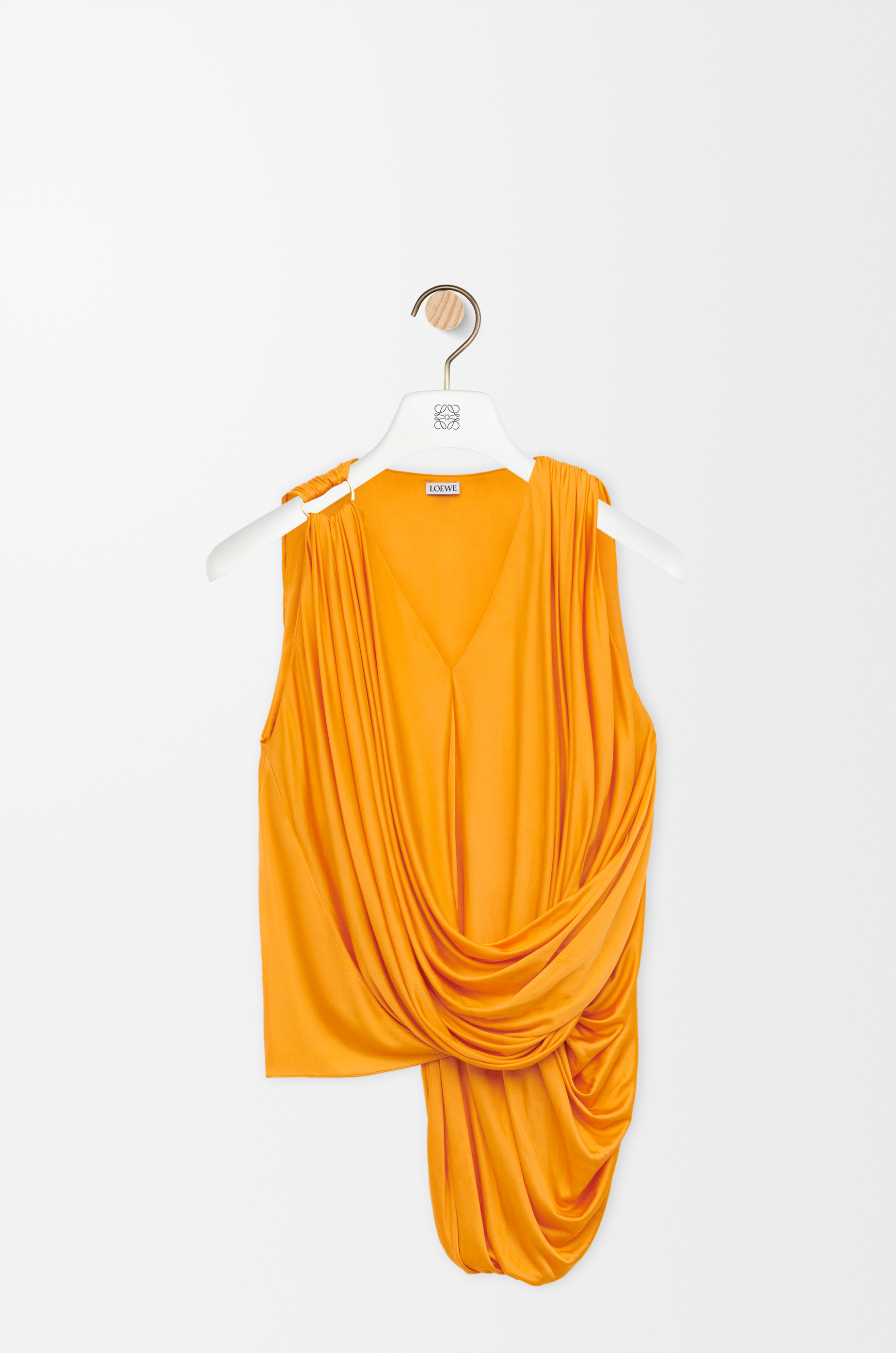 Draped top in viscose Yellow - LOEWE USA Official Website