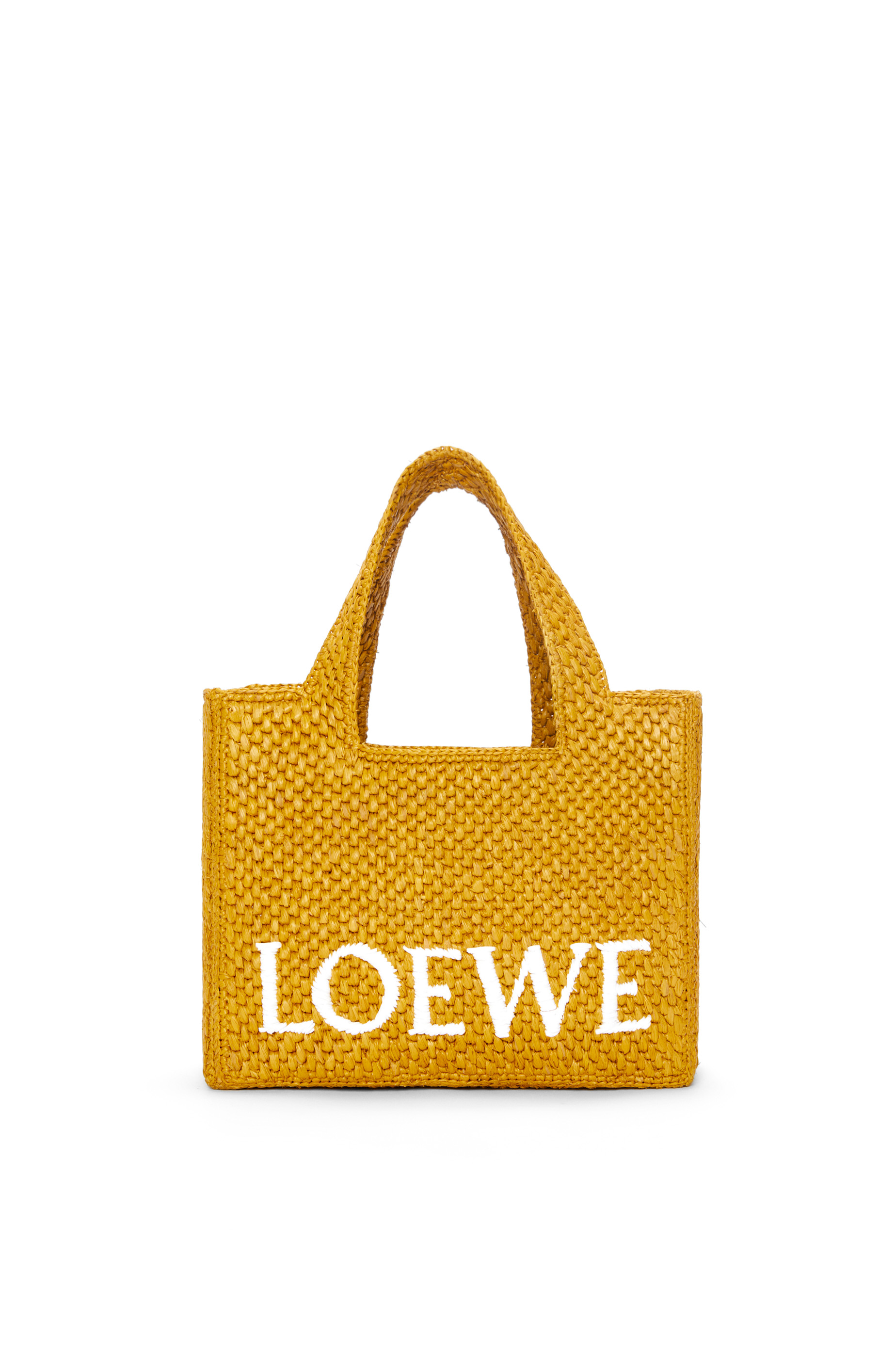 Loewe Women's Small Loewe Font Raffia Tote