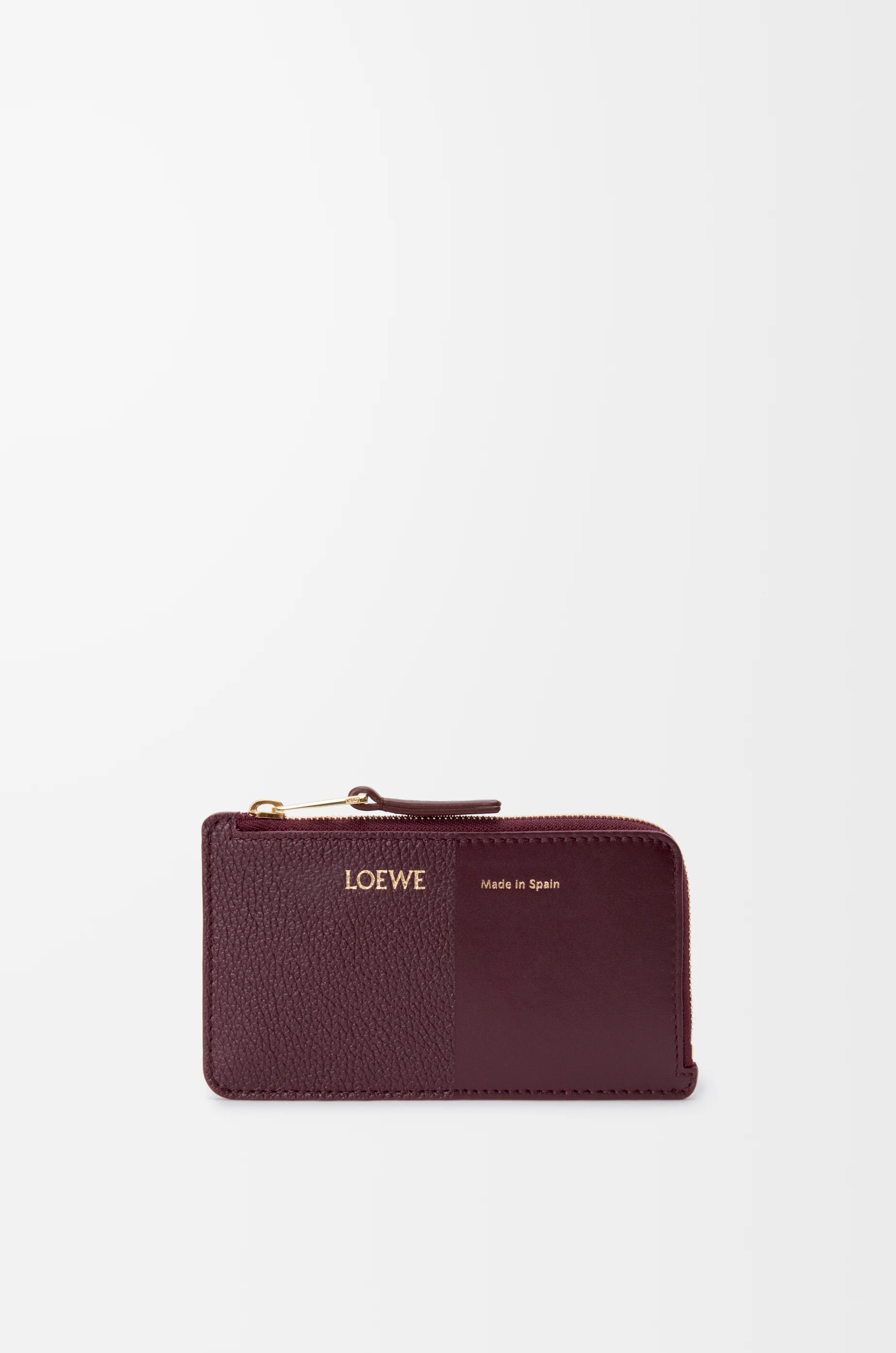 LOEWE レザー キーホルダー バーガンディ コインカードホルダー（スムースカーフ&グレインカーフ） レッド - LOEWE