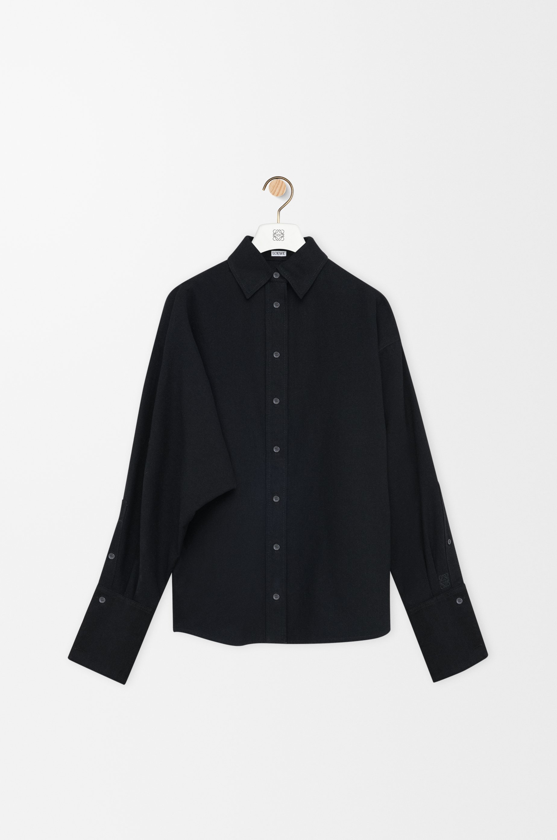 【新品未使用】LOHEN トップス ラップ シャツ（デニム） ブラック - LOEWE
