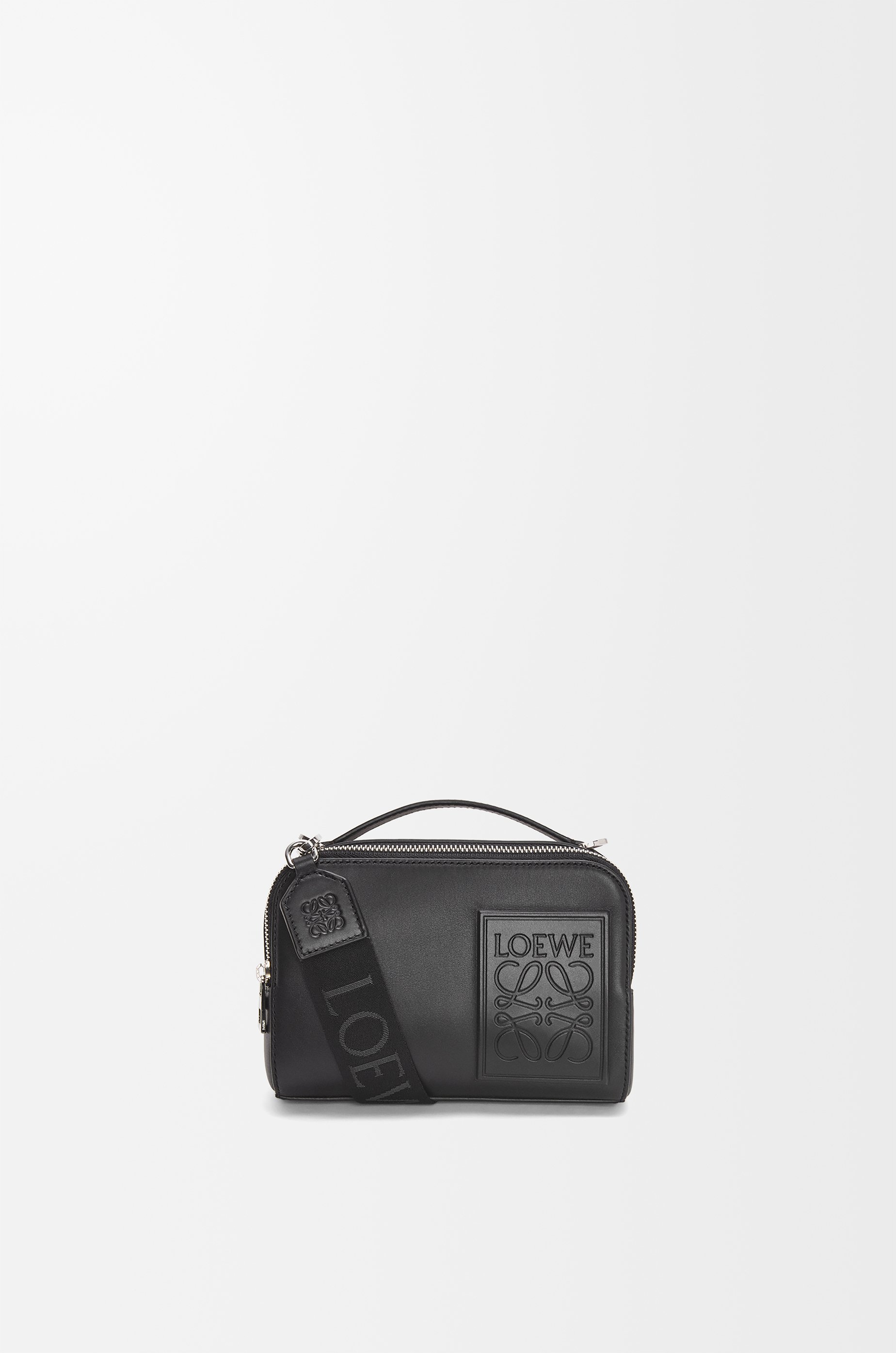 ［2648］良品　＊LOEWE　ロエベ＊　レザー　ハンドバック　ロゴ　黒