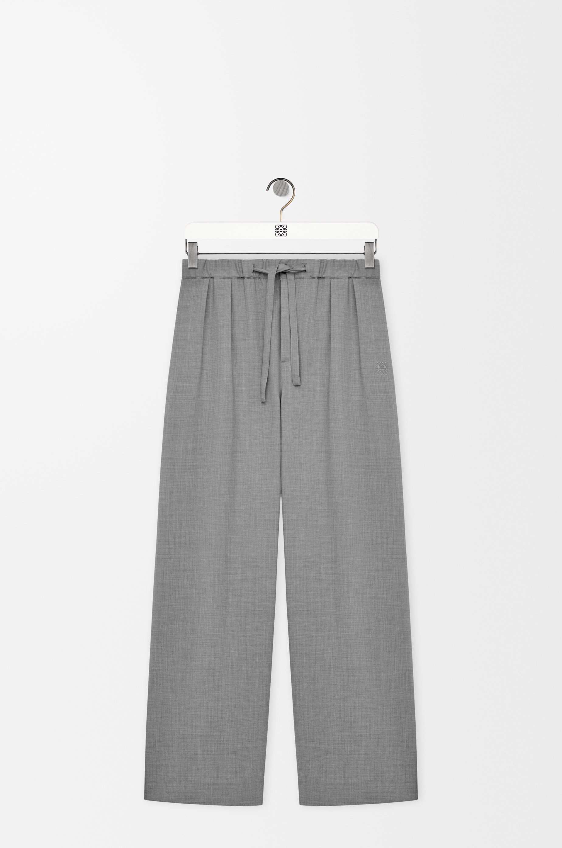 Drawstring trousers in wool Grey - LOEWE