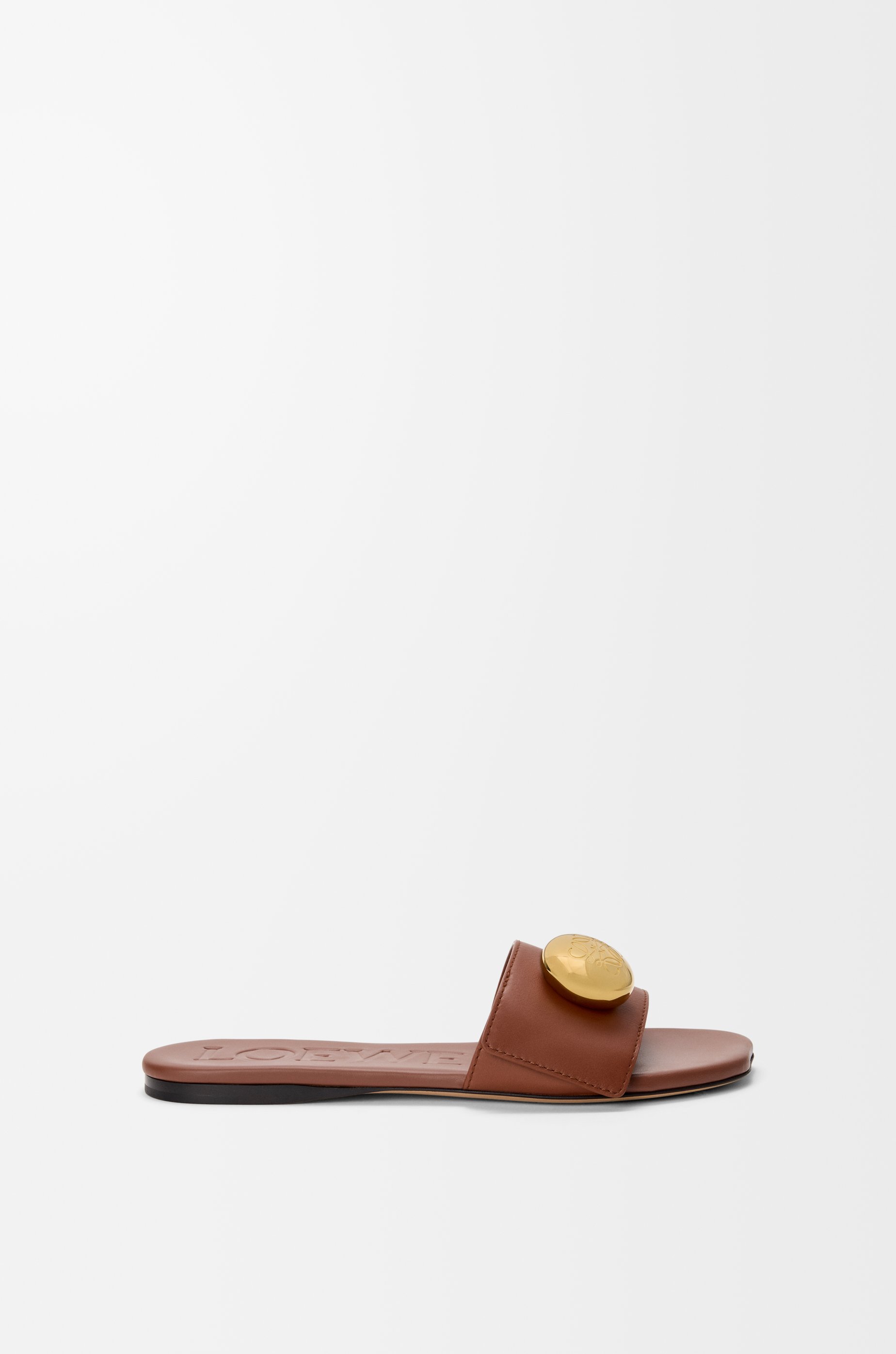 Pebble slide in soft calfskin Red - LOEWE International official