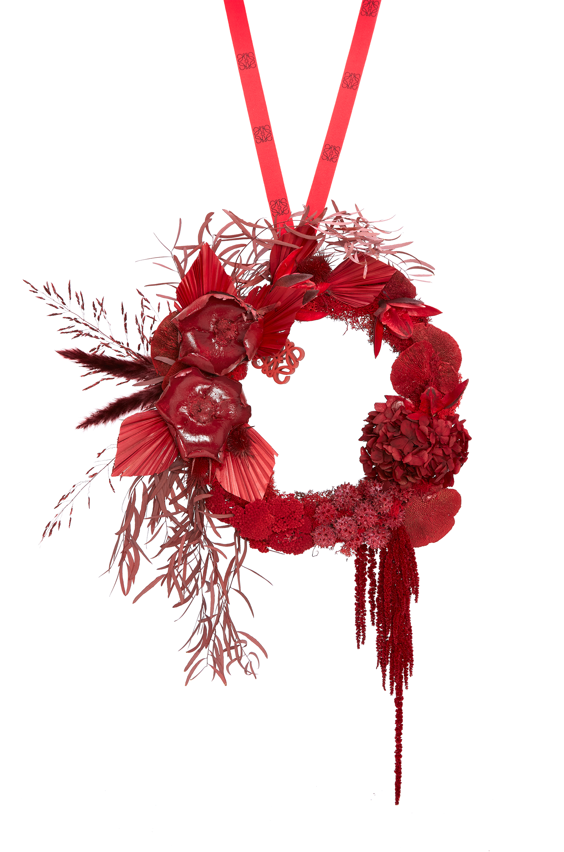 Corazón Alambre con Flores Secas Decorativo Corazón Alambre con Flores Secas Decorativo
