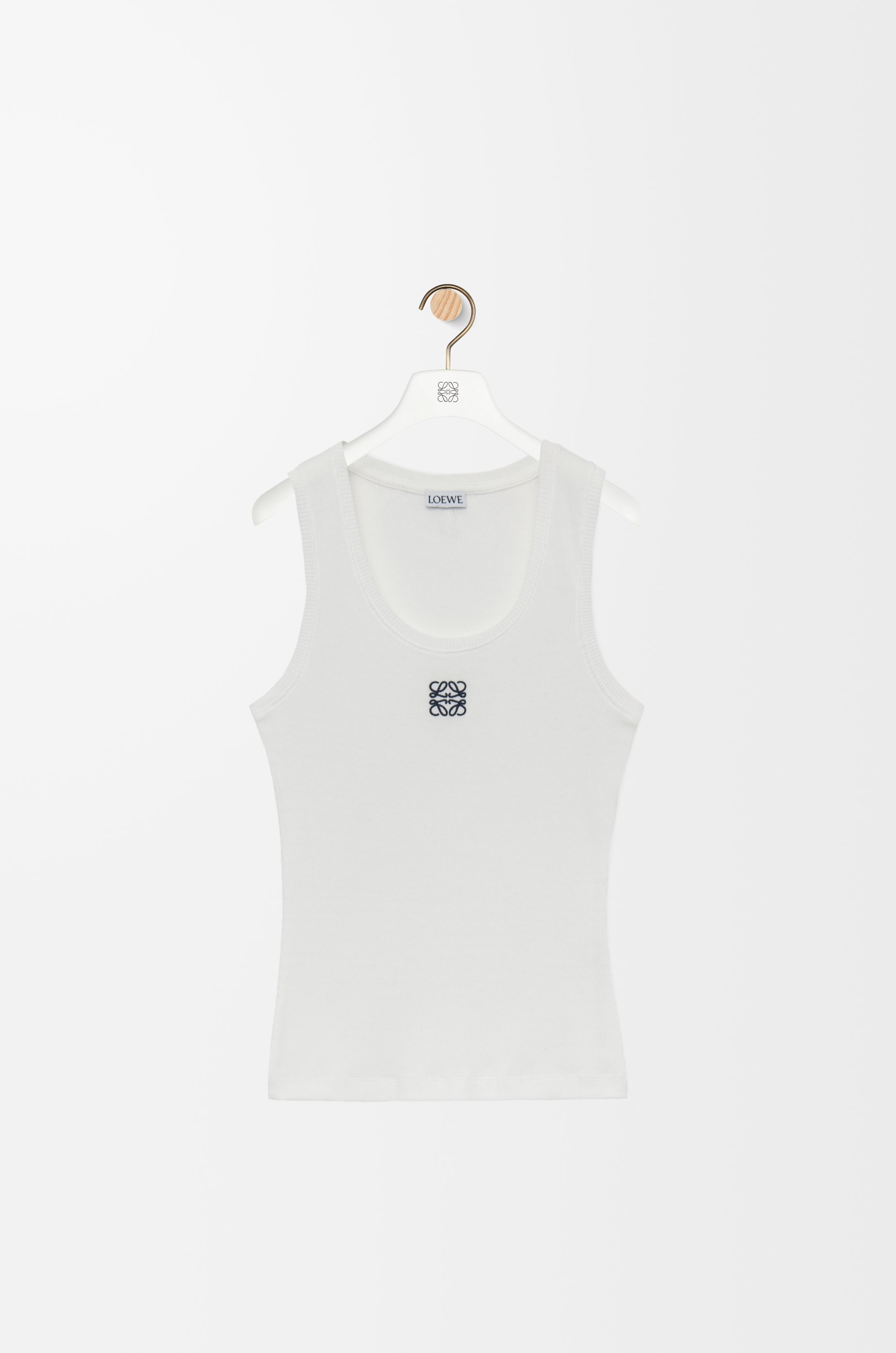 Anagram tank top in cotton White - LOEWE