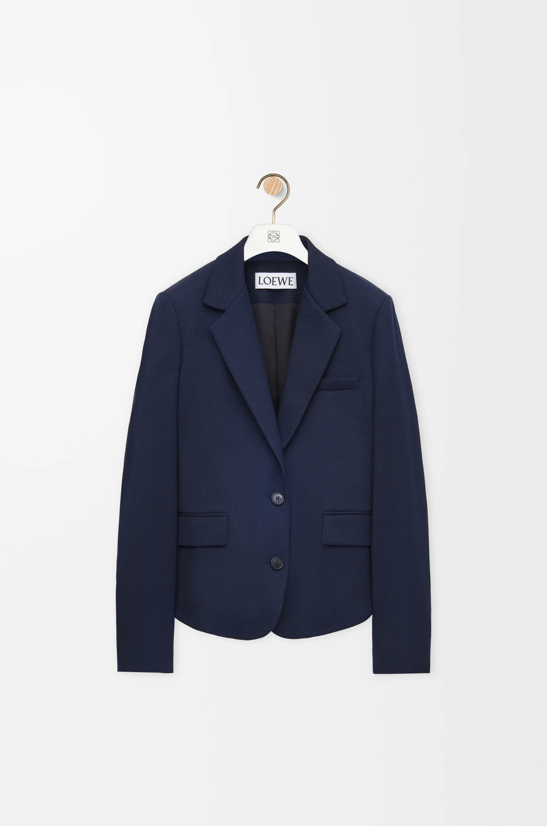Tailored jacket in wool Blue - LOEWE