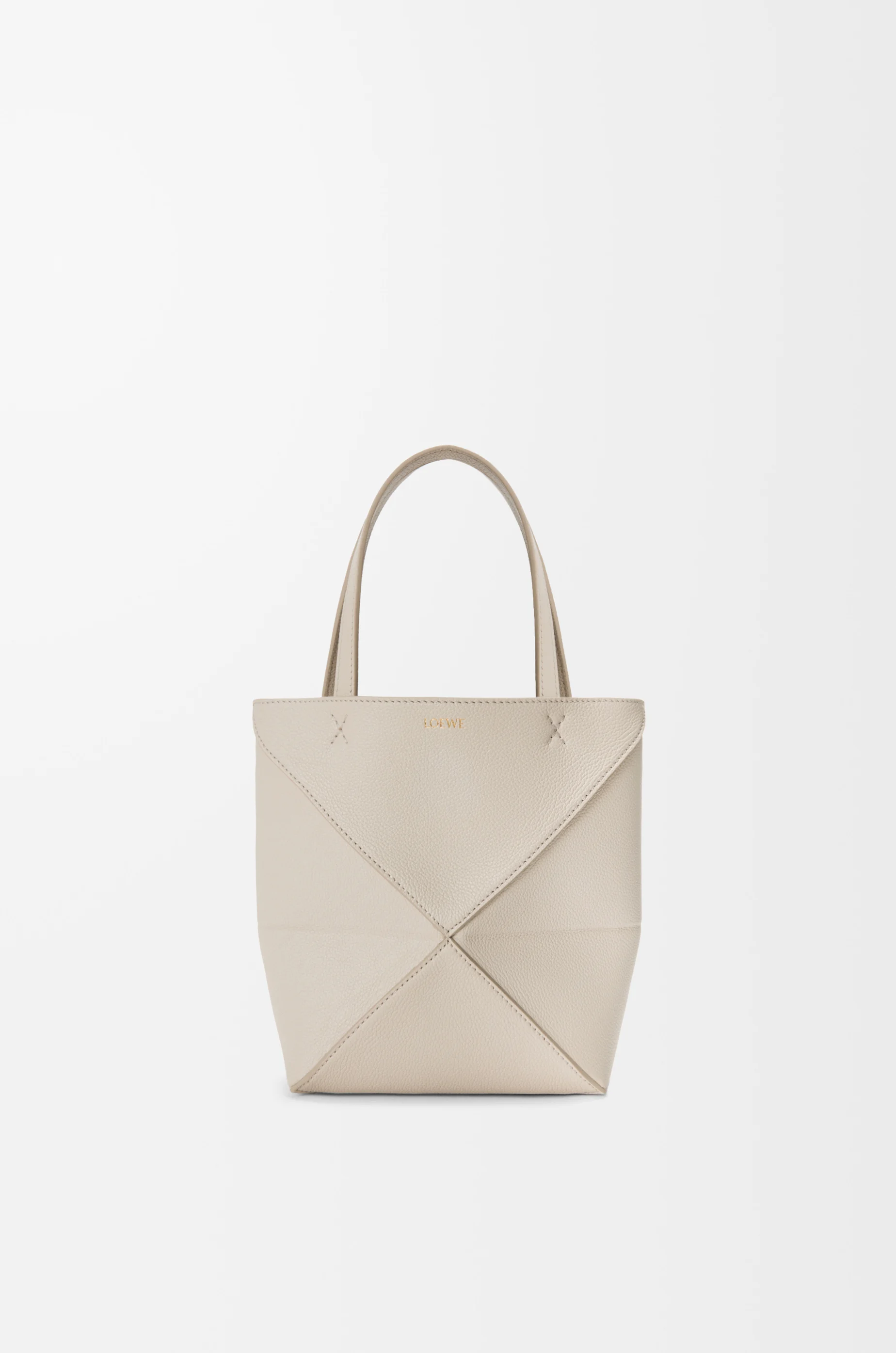 ＊LOEWE＊ パズルフォルド トート ミニ ソフトグレインカーフ パズルフォルド トート ミニ（ソフトグレインカーフ） グレー