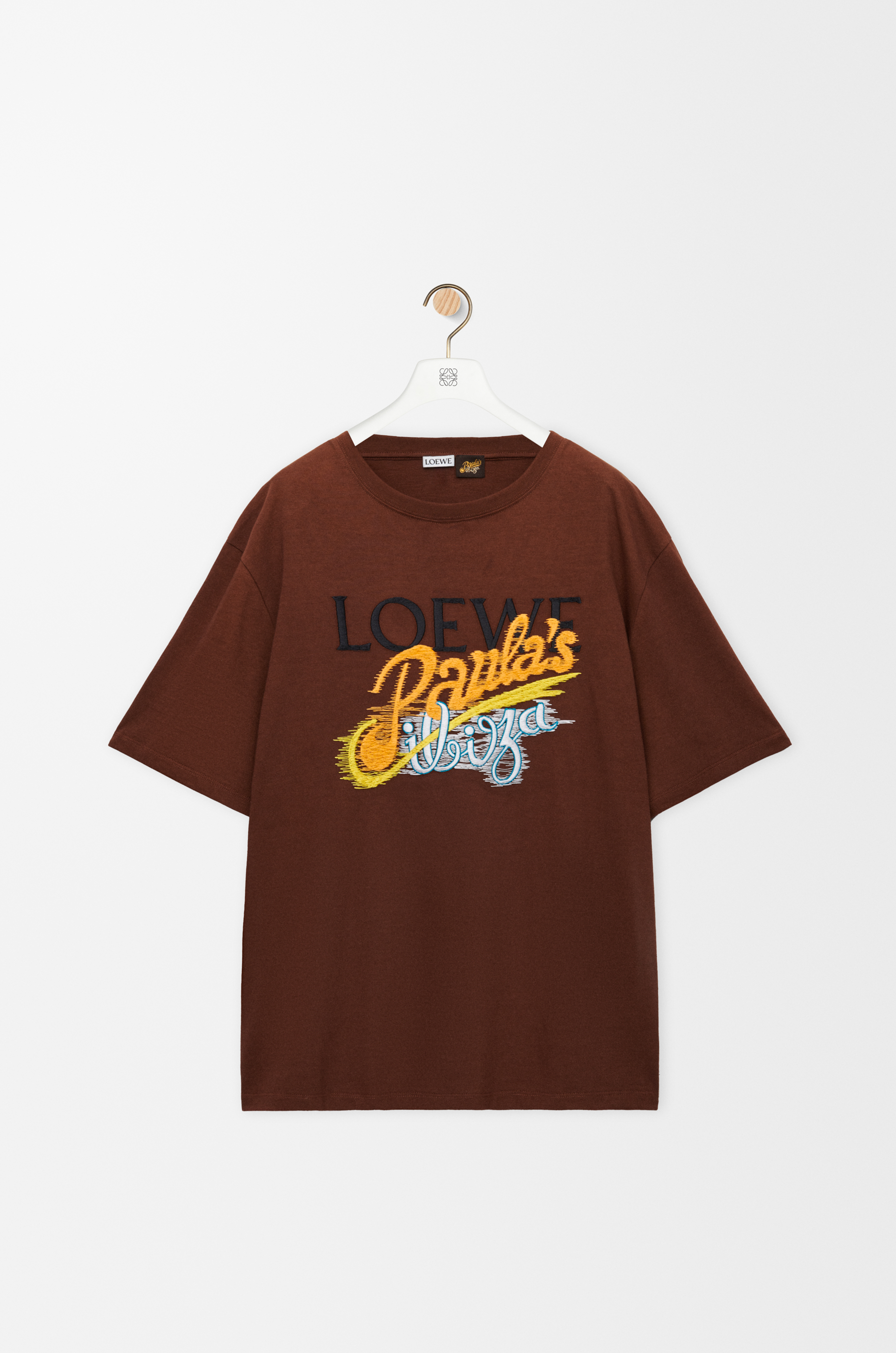 2024年新作入荷 Loose fit LOEWE - Brown cotton in T-shirt トップス