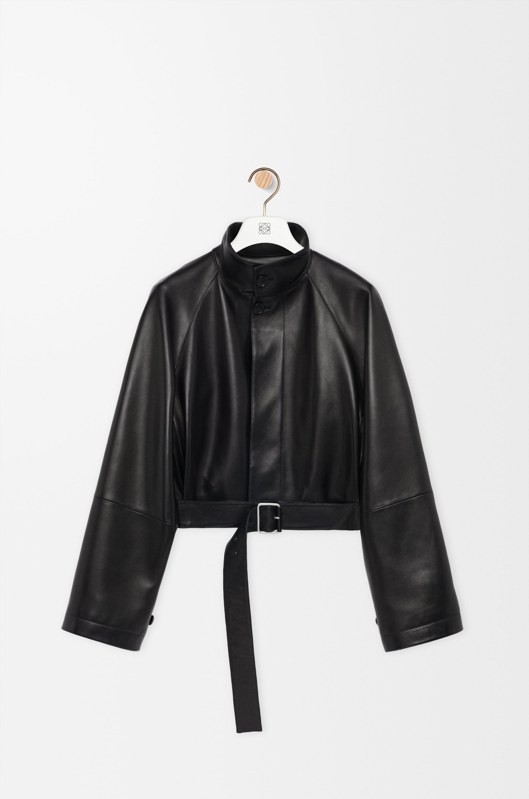 LOEWE ナパラムスキン バックルベルト ショートトレンチ ショート トレンチ（ナパラム） ブラック - LOEWE