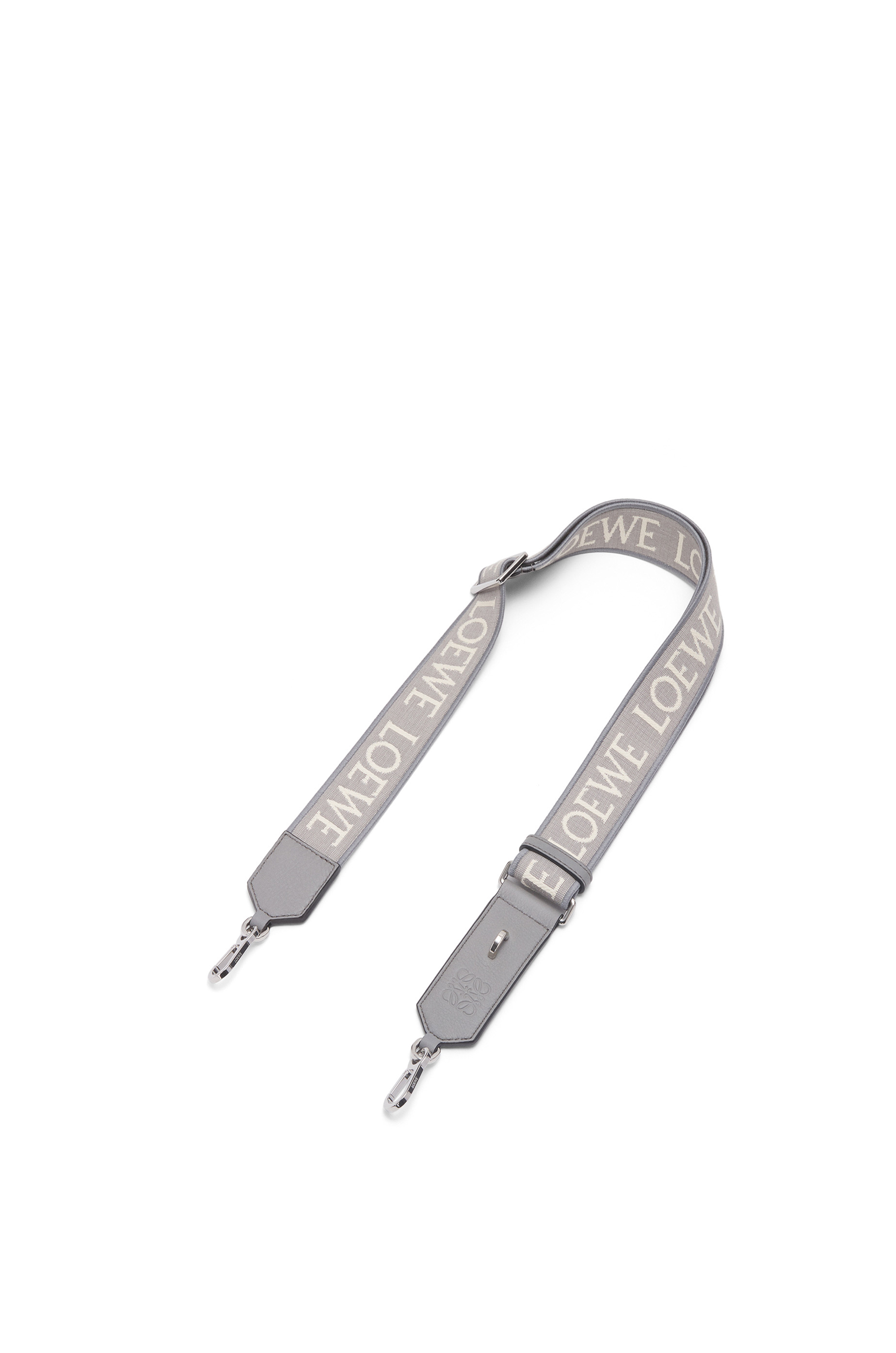 D-ring strap in Anagram jacquard and calfskin Asphalt Grey - LOEWE D-ring strap in Anagram jacquard and calfskin Asphalt Grey - LOEWE